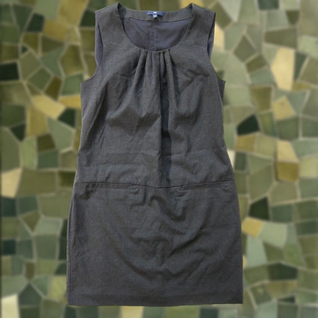 Gap Gap Dark Grey Sleeveless Sheath Empire Shift A-Line Dress Women Size 2 Size XS / US 0-2 / IT 36-38 - 1 Thumbnail