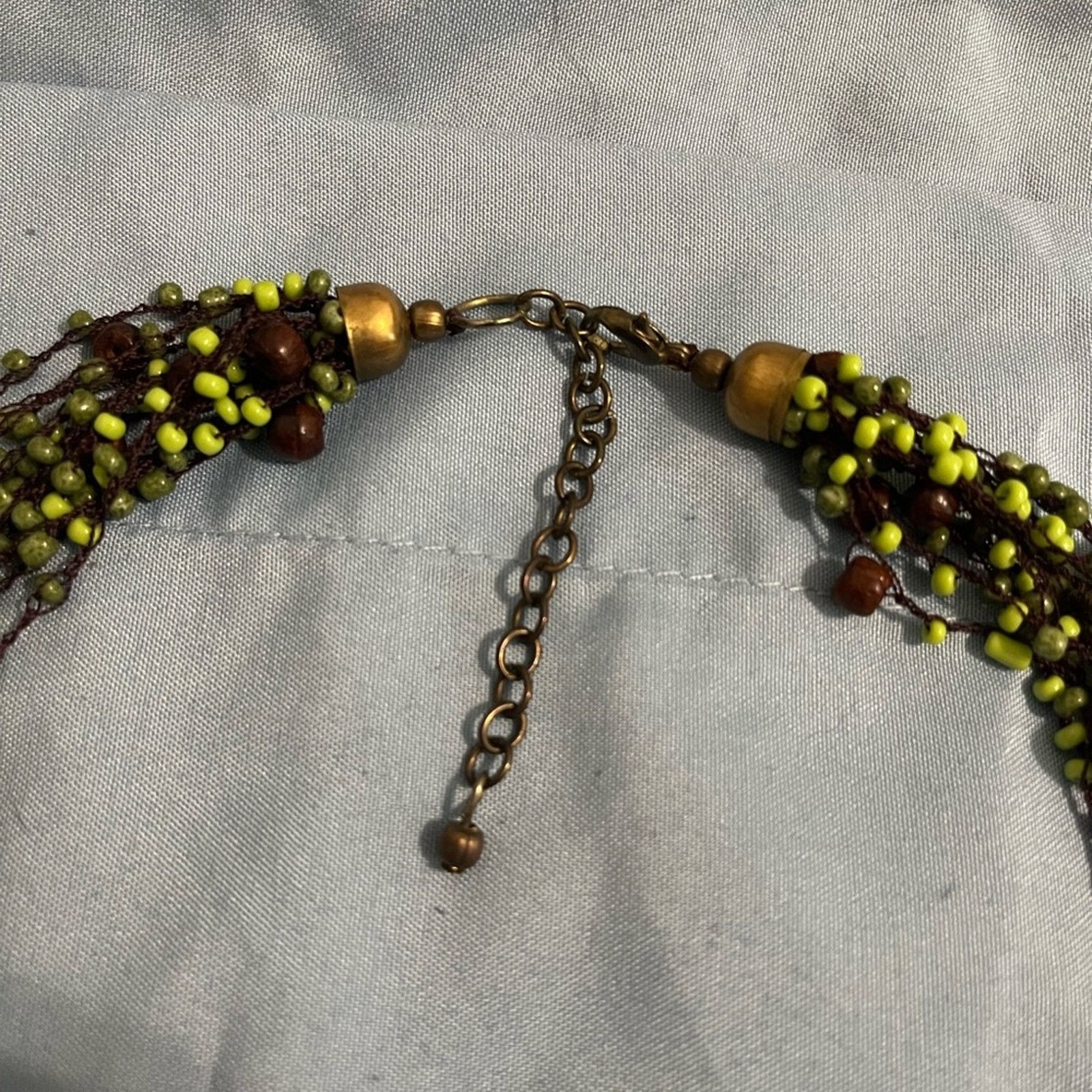 Other Brown and Green Beaded Statement Necklace Size ONE SIZE - 3 Thumbnail