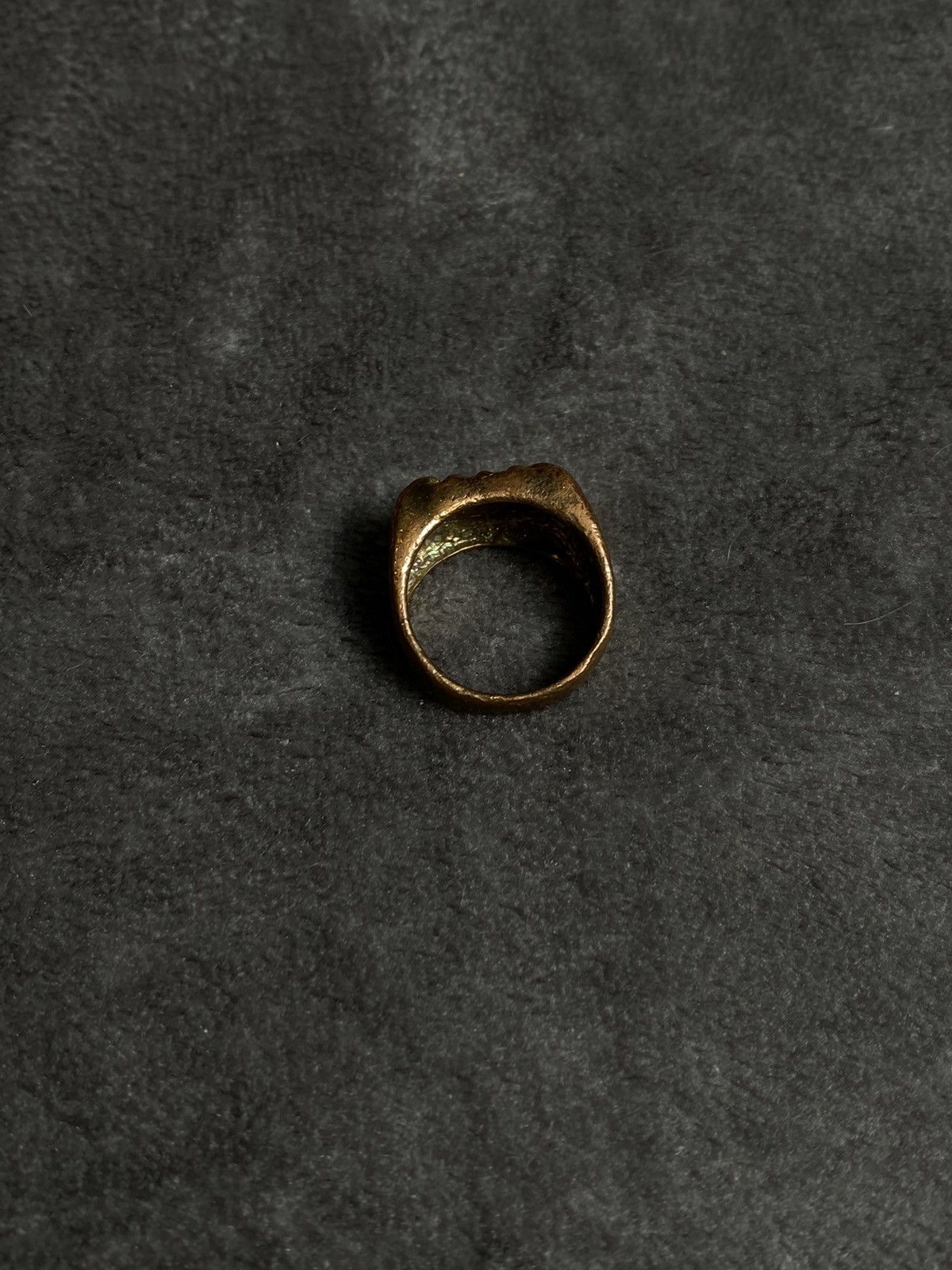 Jewelry Vintage Gold-Toned Ring with Crystal Accent Size ONE SIZE - 5 Thumbnail