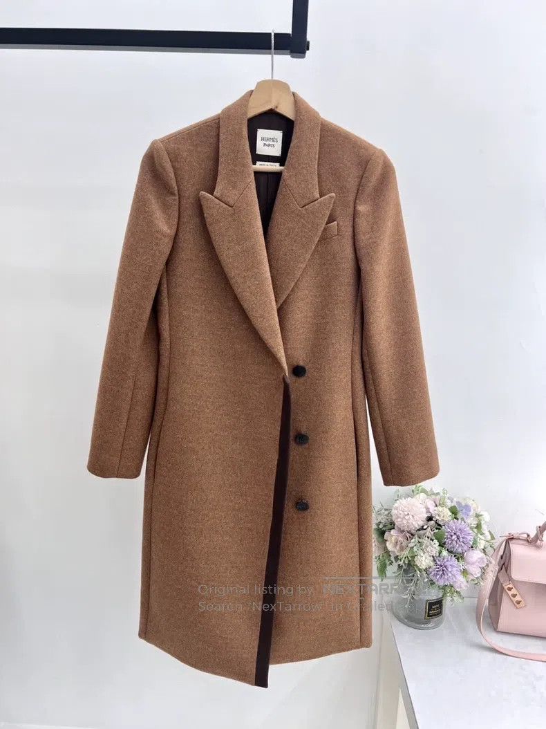 Hermes Hermes Coat, 100% Pure Wool Fabric Size XXS / US 00 / IT 34 - 1 Thumbnail