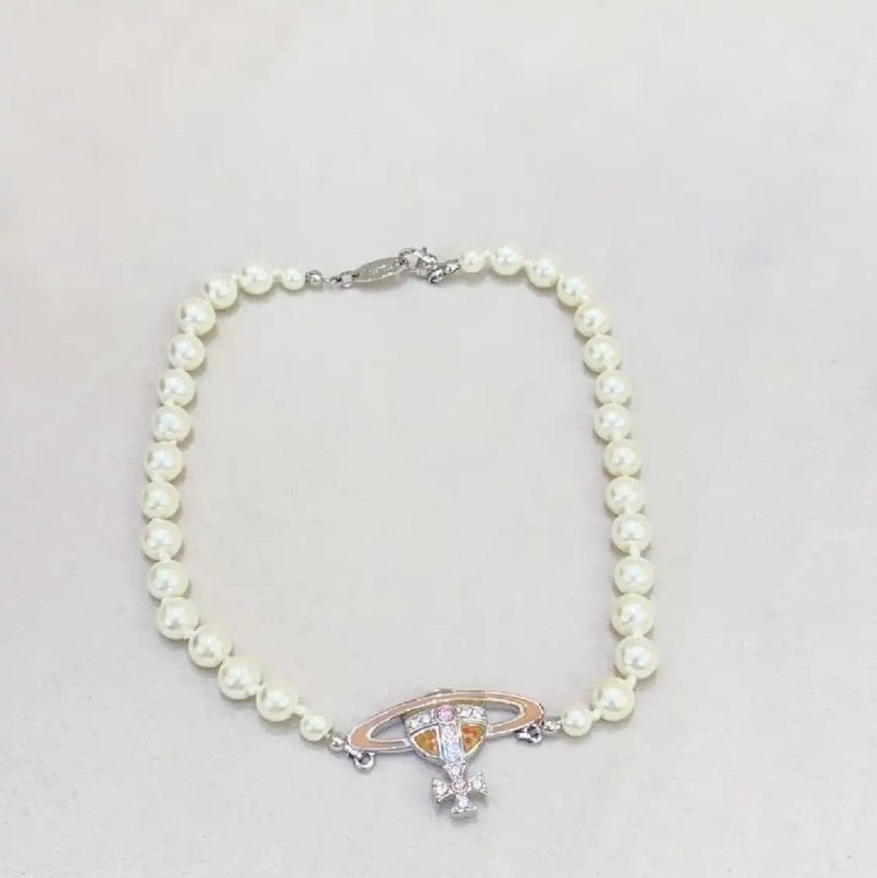 Vivienne Westwood Vivienne Westwood Multicolor Pearl Necklace 35cm 0089 Size ONE SIZE - 1 Thumbnail