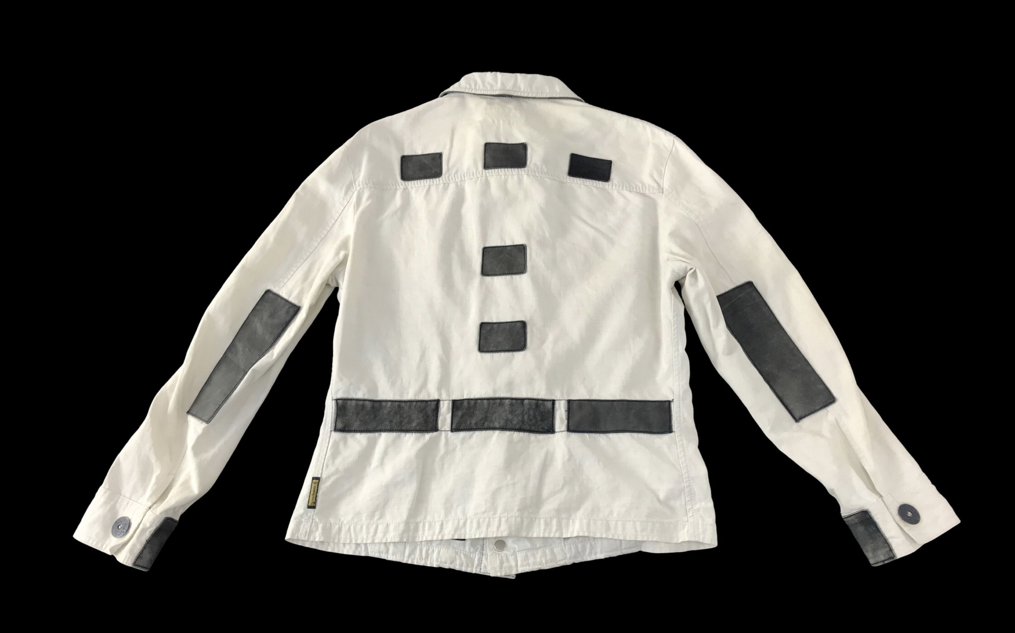Armani Armani Jeans Denim with Leather Accents Jacket Hemp Inside Size US M / EU 48-50 / 2 - 2 Thumbnail