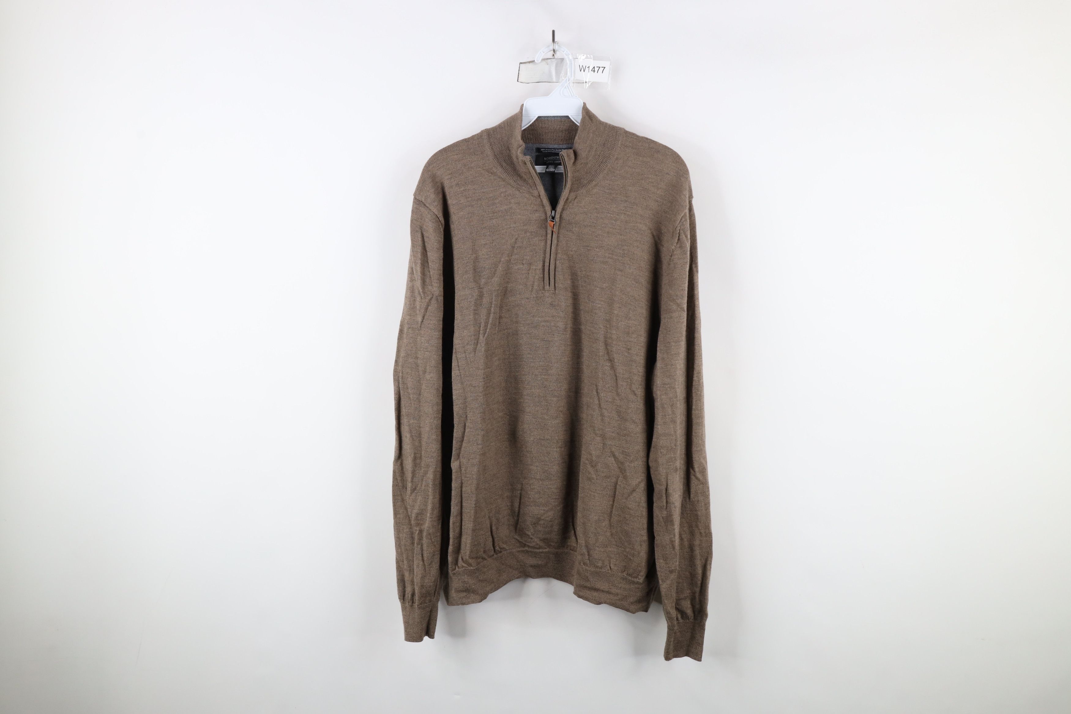 Vintage Vintage Y2K Nordstrom Fine Merino Wool Knit Half Zip Sweater Size US XXL / EU 58 / 5 - 1 Thumbnail