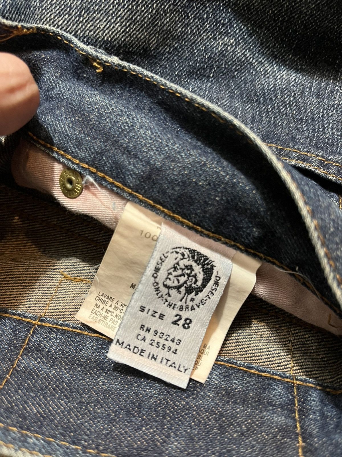 Diesel Vintage Y2K Diesel Straight Leg Faded Blue Jeans 28x31 Size US 28 / EU 44 - 5 Thumbnail