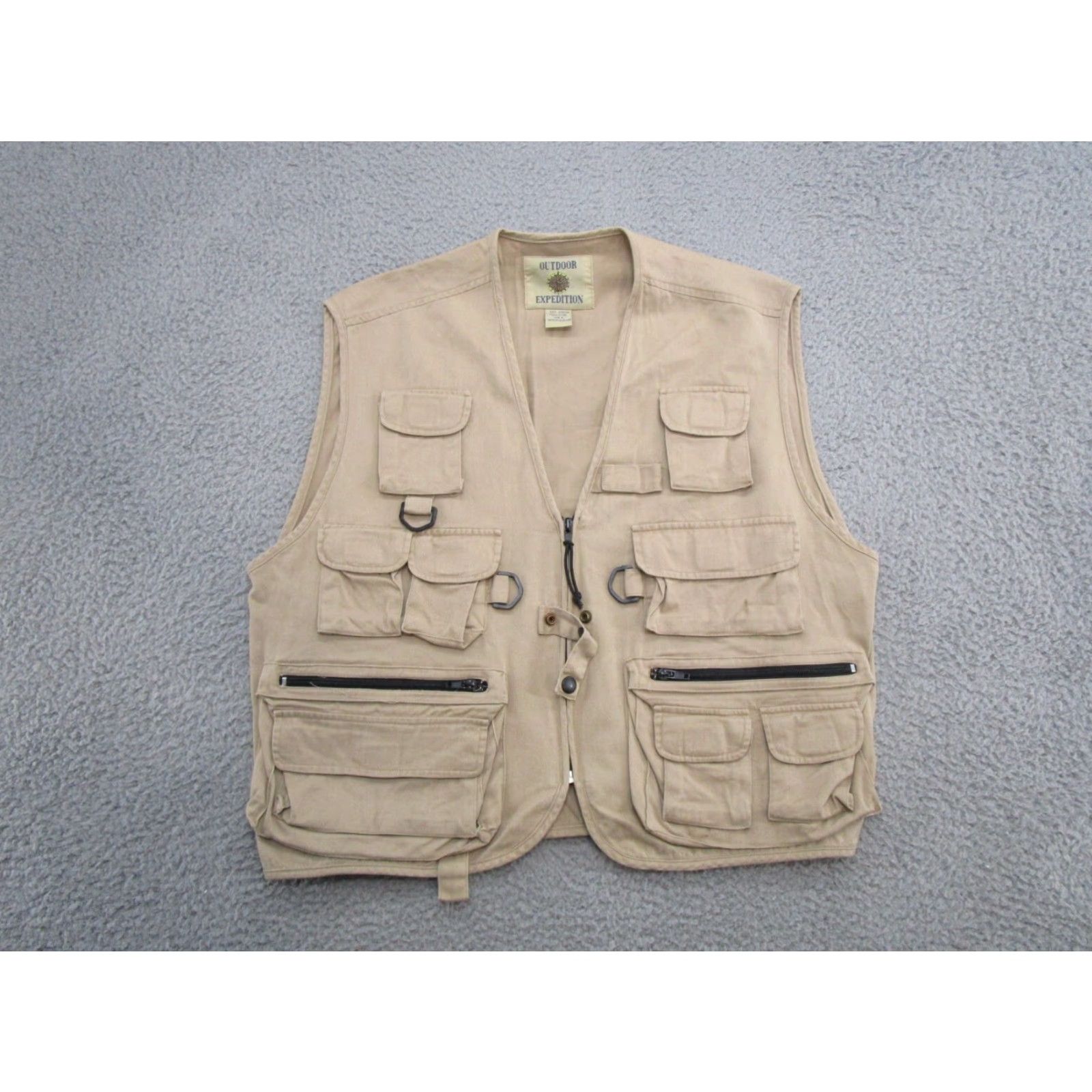 Vintage Expeditions Outdoor Men's Beige Utility Cargo Vest 100% Cotton Large Size US L / EU 52-54 / 3 - 2 Thumbnail