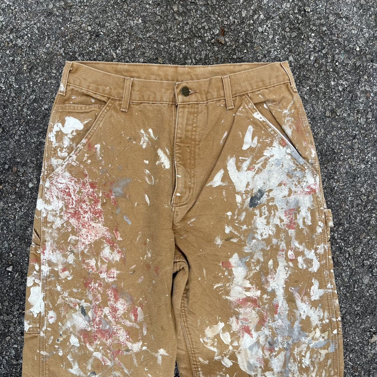 Vintage Carhartt Paint Blanket Canvas Duck Work Carpenter