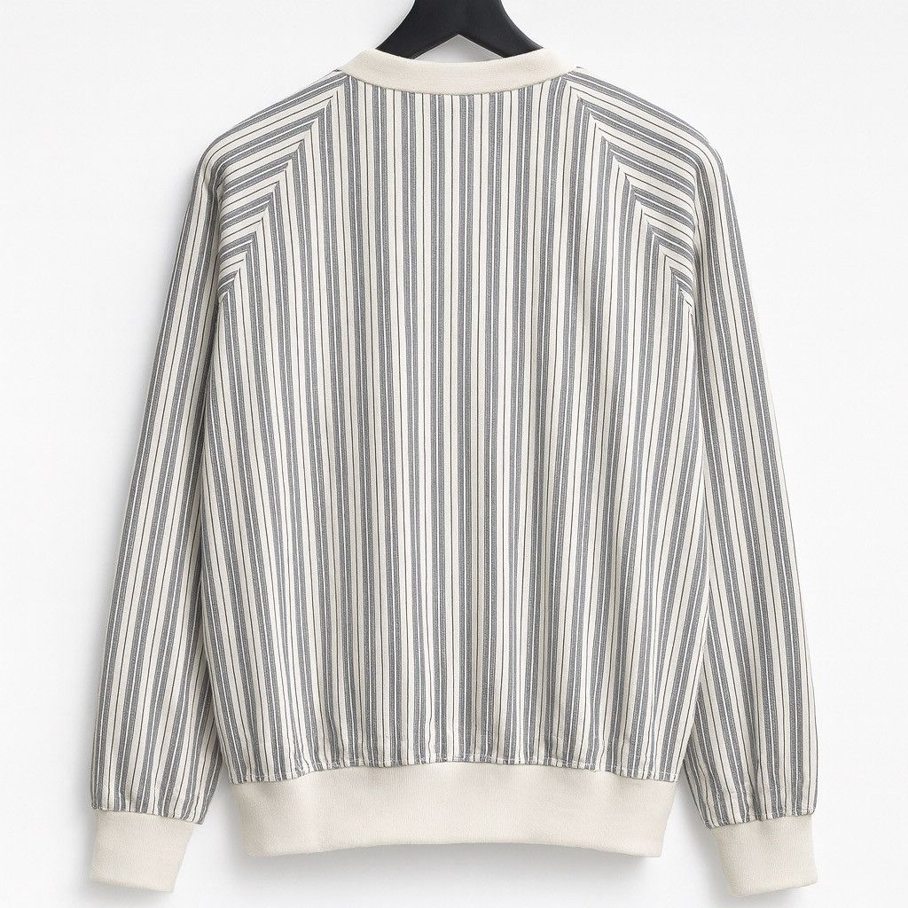 Vintage 70s John Miller Striped Button-Up Cardigan Jacket – Classic Size US M / EU 48-50 / 2 - 2 Thumbnail