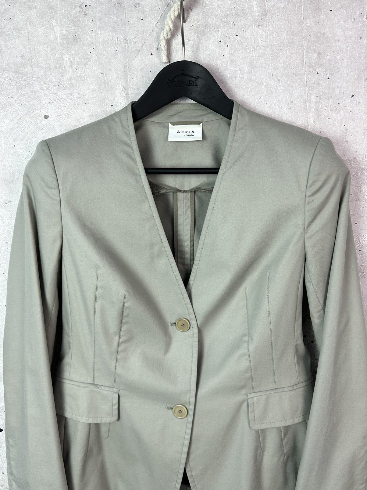 Akris Akris Embroidered Cotton Long Sleeve Women’s Blazer-Jacket Size M / US 6-8 / IT 42-44 - 2 Thumbnail