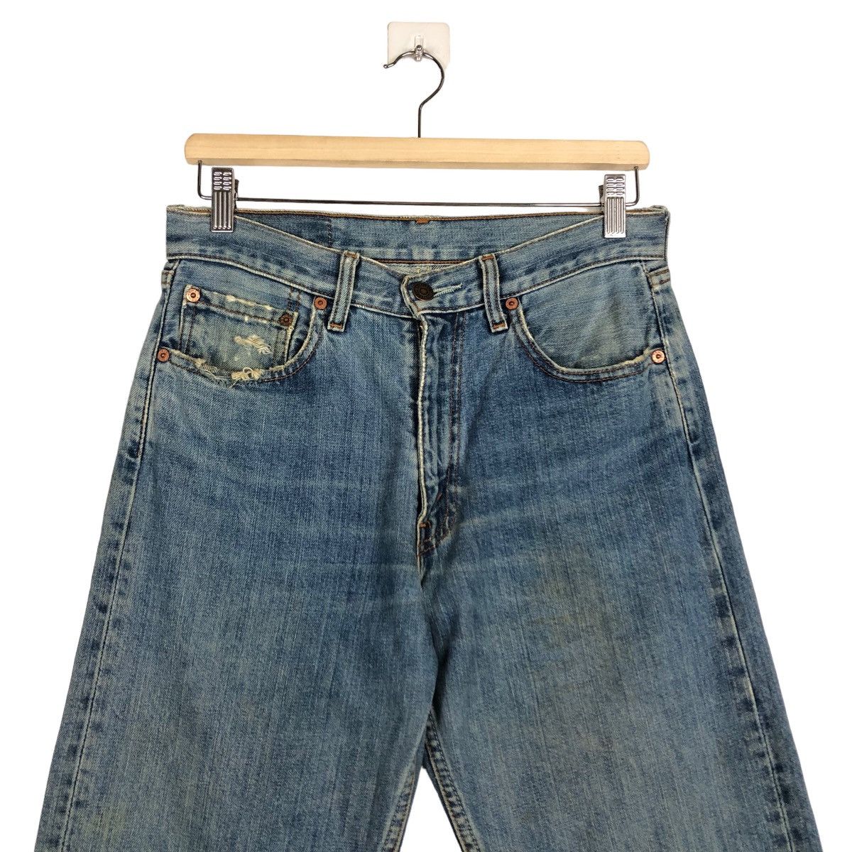 Levi's 🔥Rare Distressed Denim Jeans Levi’s Made in USA Size US 30 / EU 46 - 3 Thumbnail