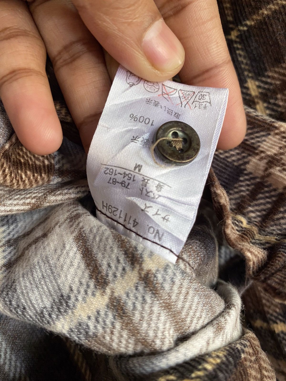 Flannel × Japanese Brand Japanese Brand J Honey Plaid Tartan Flannel Shirt Size XS / US 0-2 / IT 36-38 - 5 Thumbnail