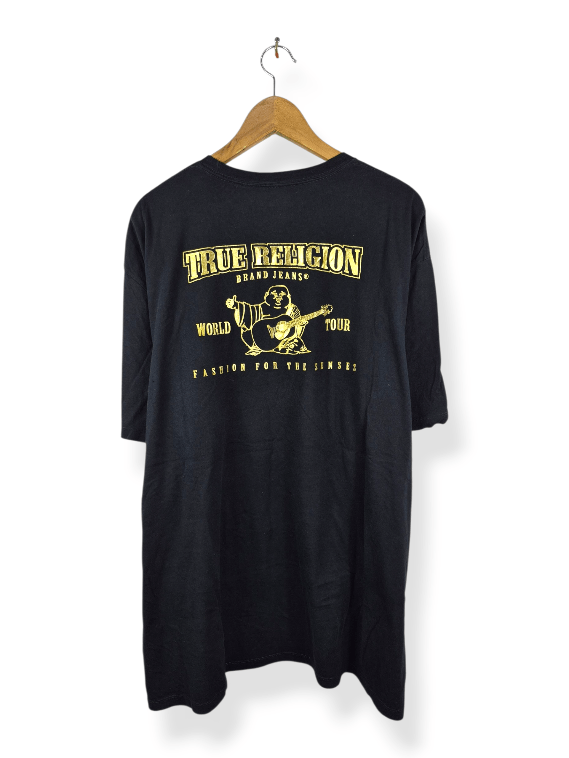 True Religion 🔥 True Religion Metallic Gold Big Logo Tee Size US XXL / EU 58 / 5 - 1 Thumbnail