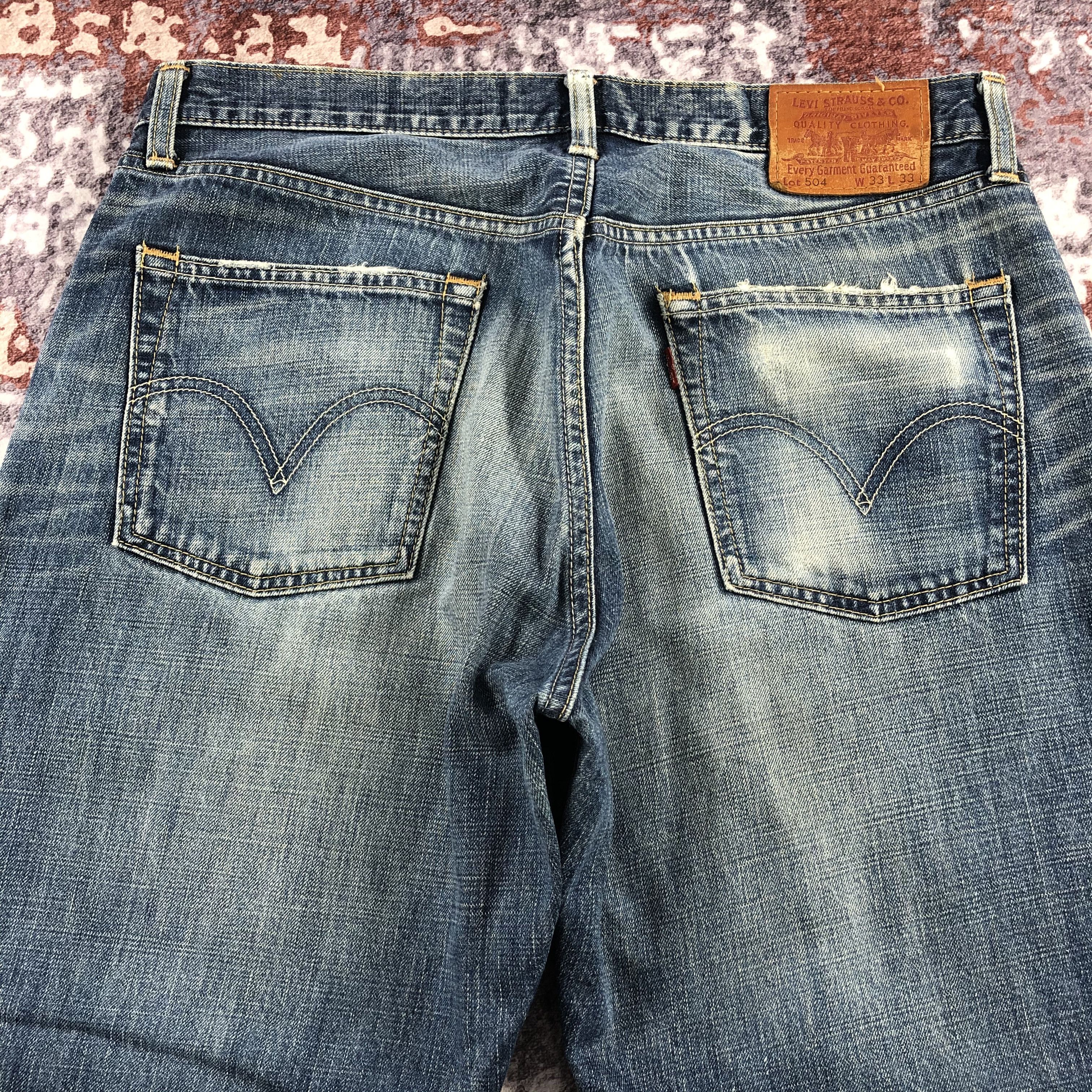 Levi's × Vintage 90s Vintage Blue Wash Levis 504 Jeans-JM2149 Size US 35 - 5 Thumbnail