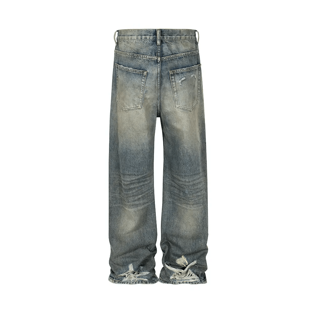 Japanese Brand × Vintage Vintage street washed and distressed micro flare jeans Size US 32 / EU 48 - 4 Thumbnail
