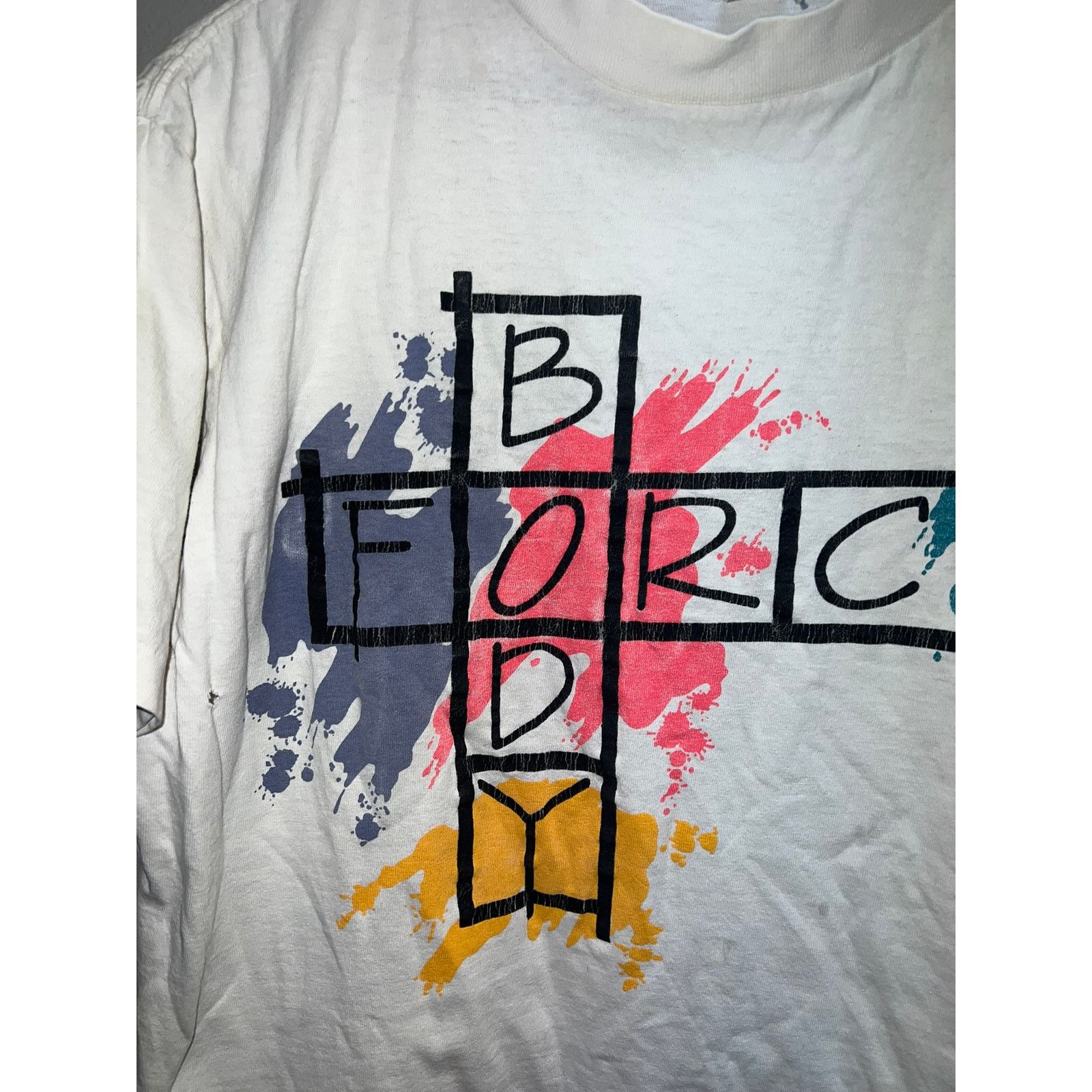 Vintage Vintage Body Force Shirt Graphic Splatter Bodyforce Tee 90s Size L / US 10 / IT 46 - 2 Thumbnail