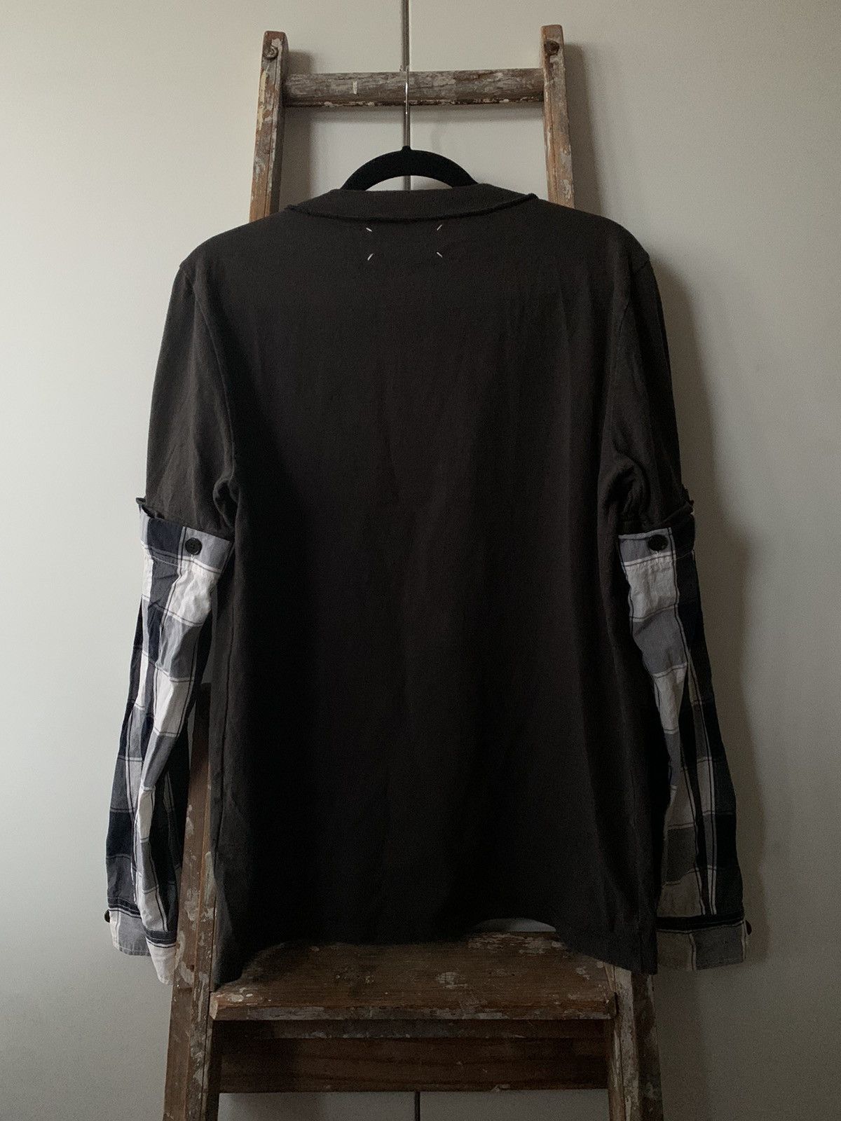 Maison Margiela MAISON MARGIELA DETACHABLE CHECK SLEEVE T-SHIRT LONGSLEEVE Size US M / EU 48-50 / 2 - 2 Thumbnail