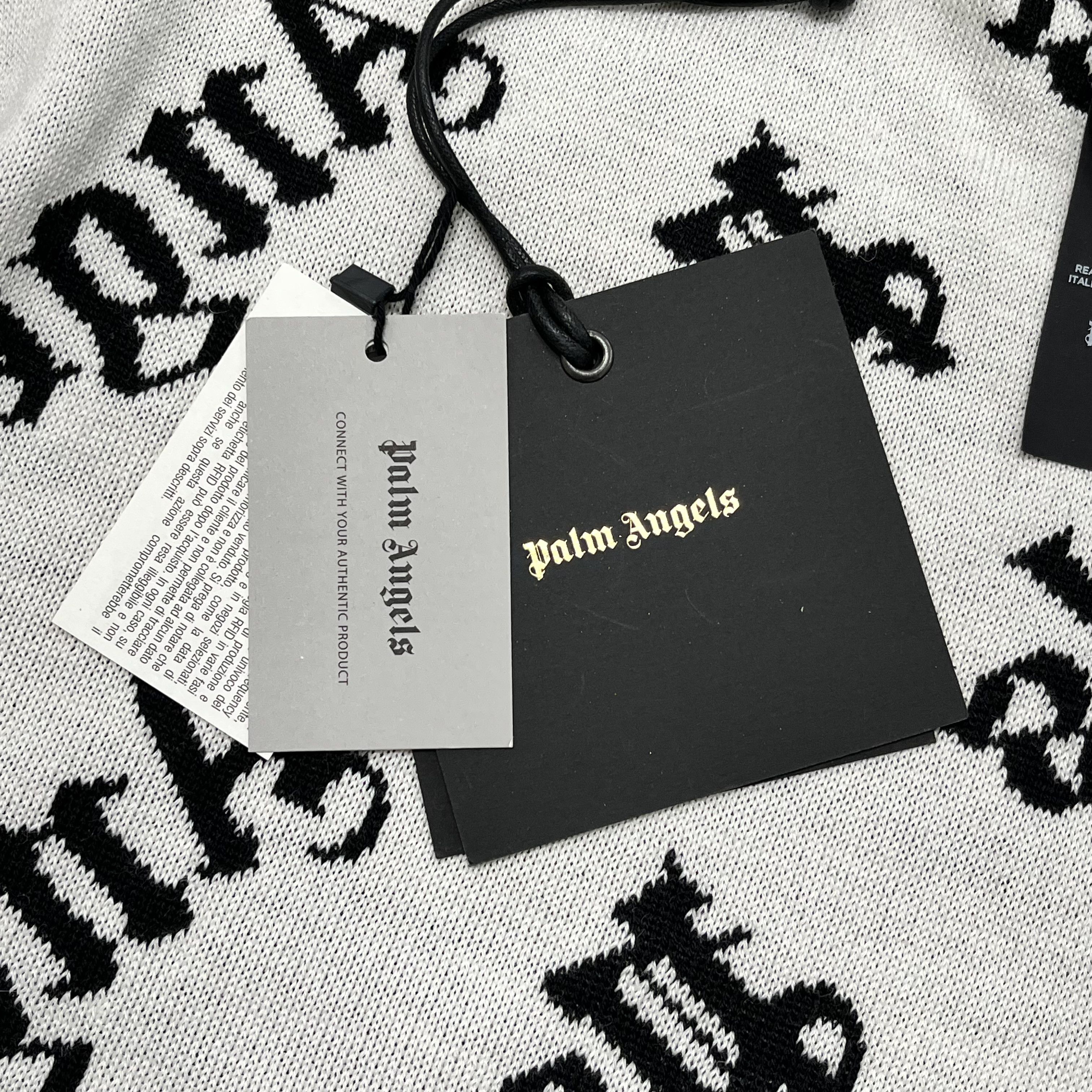 Palm Angels Palm Angels Scarf Black/White Size ONE SIZE - 14 Thumbnail