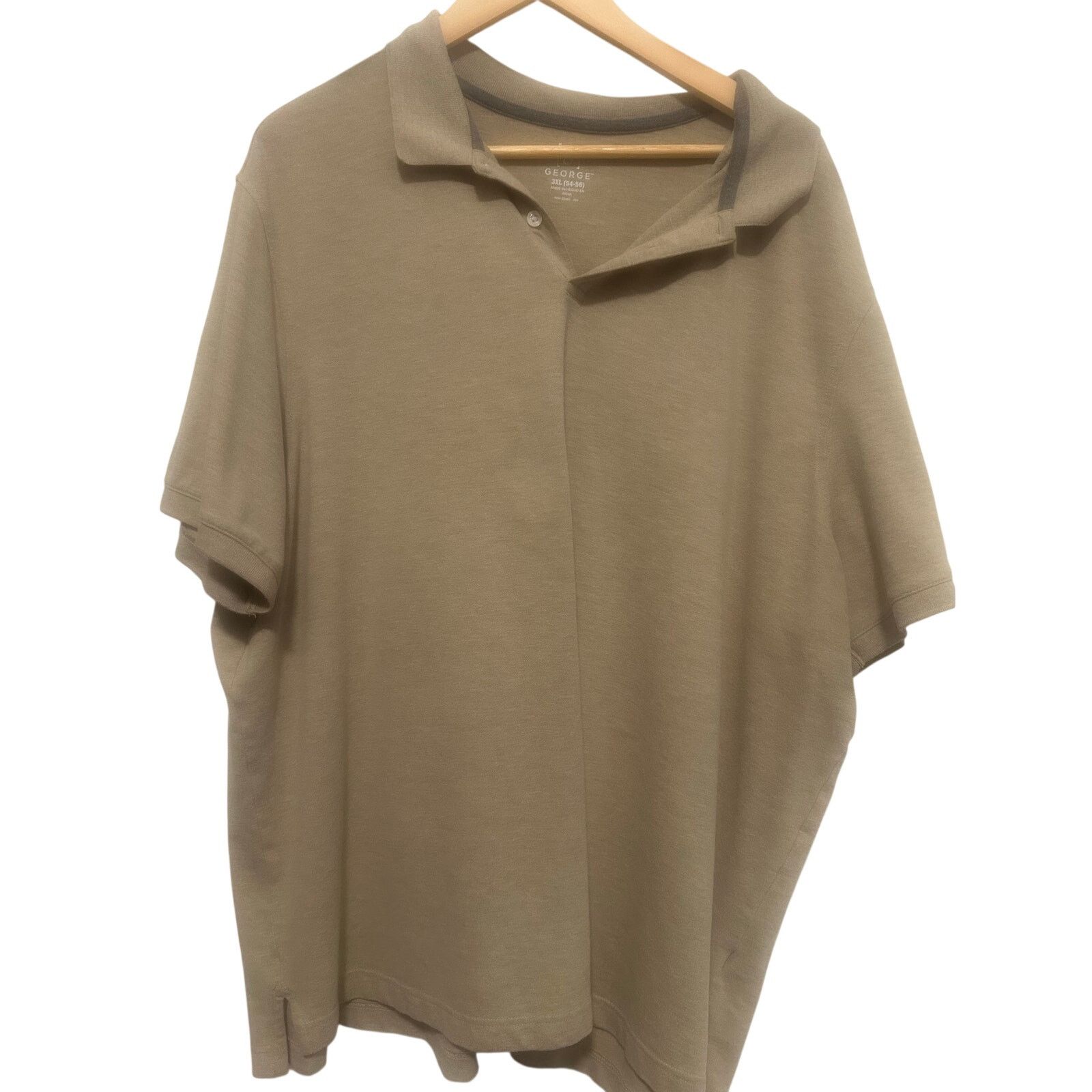 George George Men's Short Sleeve Core Polo Shirt, Khaki, Size 3XL Size US XXL / EU 58 / 5 - 1 Thumbnail