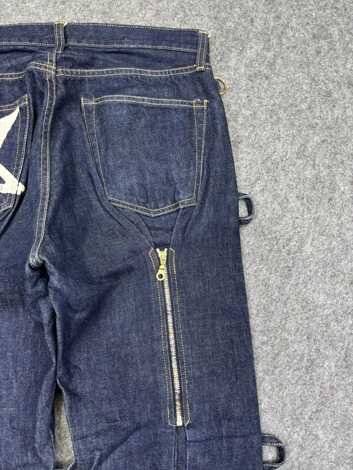 Japanese Brand 💥VERY RARE💥Lowrider Japan Selvedge Zipper Denim F698 Size US 31 - 13 Thumbnail