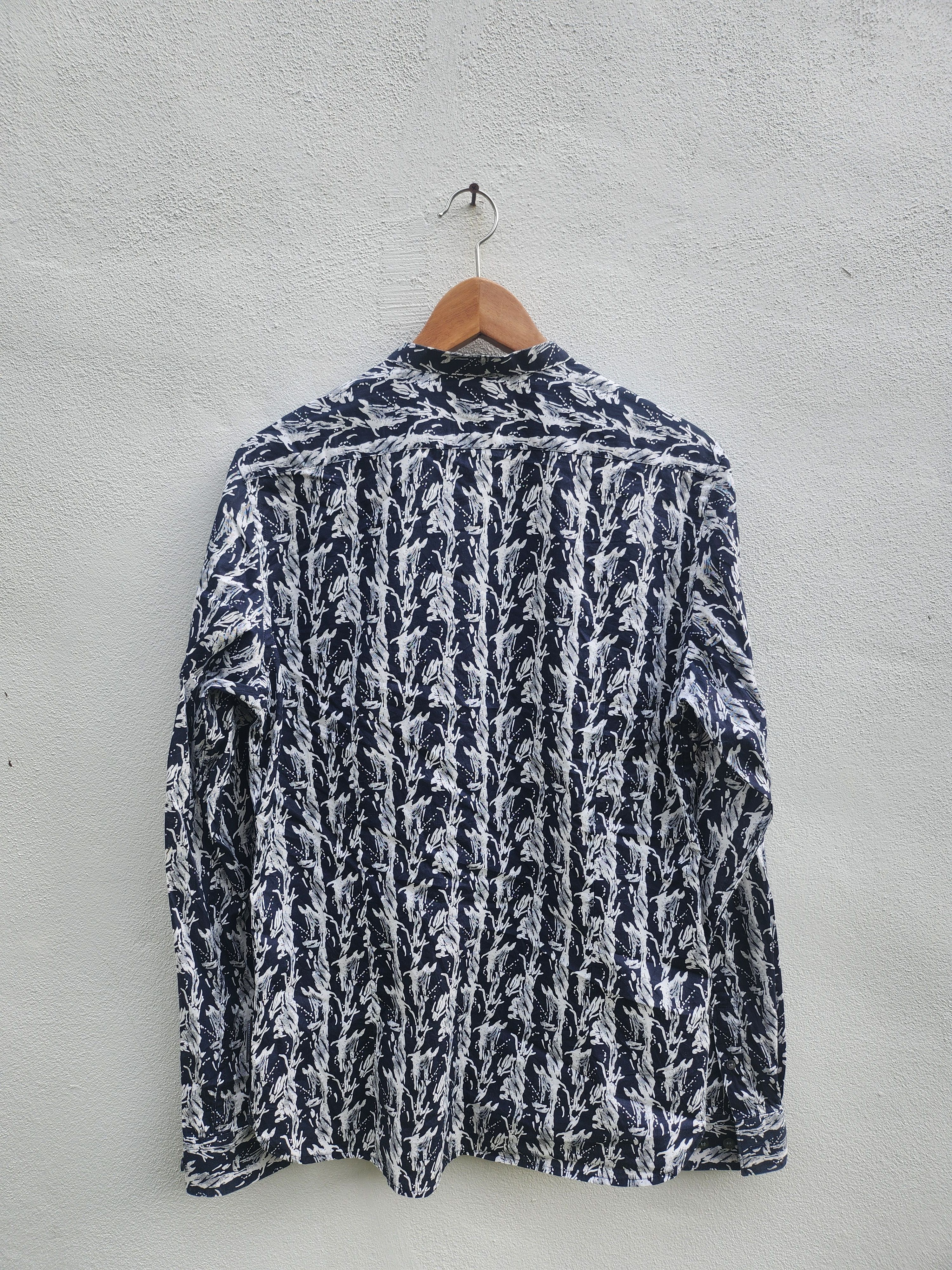 FCUK × Japanese Brand 💥FCUK French Connection Abstract Mandarin Casual Shirt Size US M / EU 48-50 / 2 - 8 Thumbnail