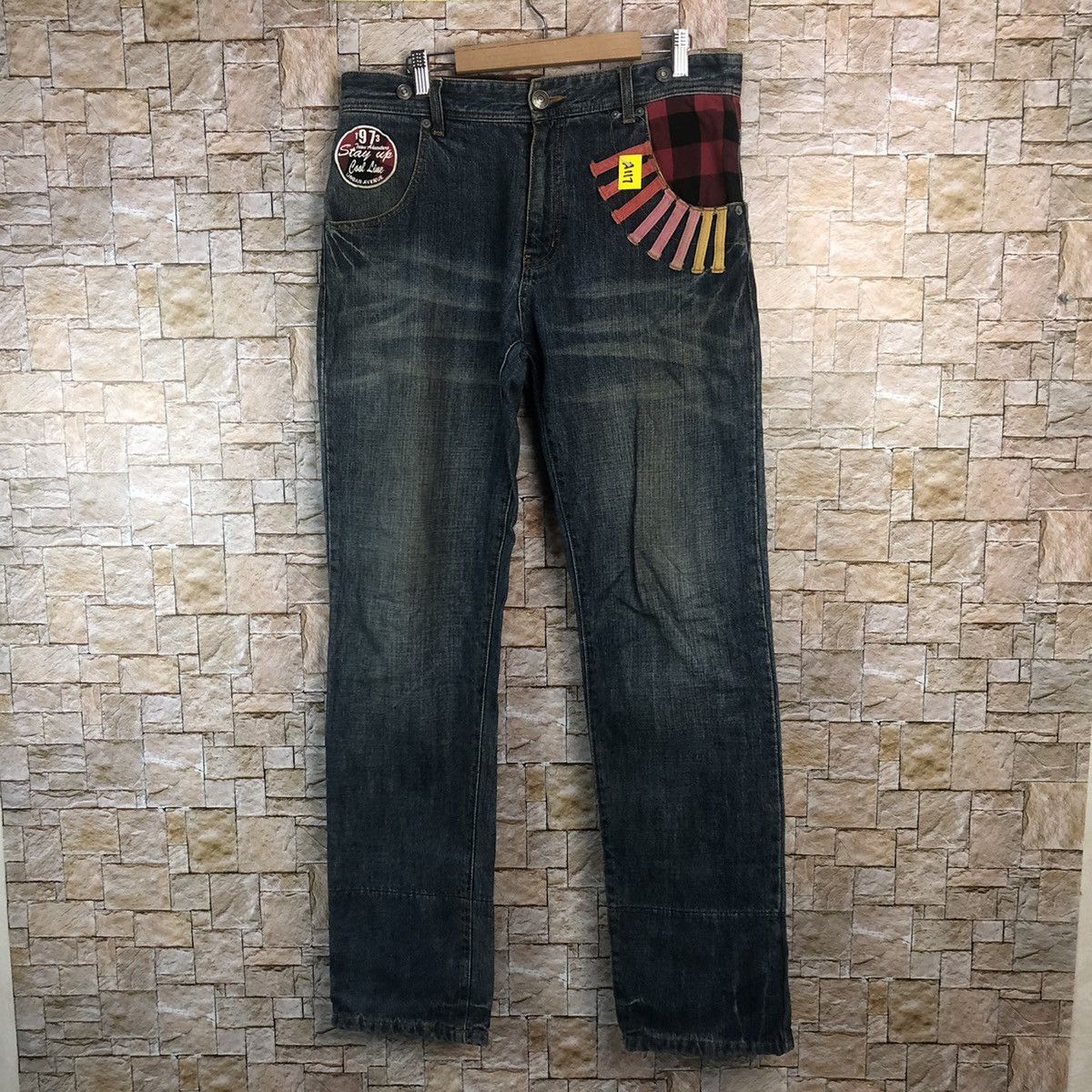 Designer × Japanese Brand Urban Vanue double waist Blue Denim Pants #A117 Size US 32 / EU 48 - 1 Thumbnail