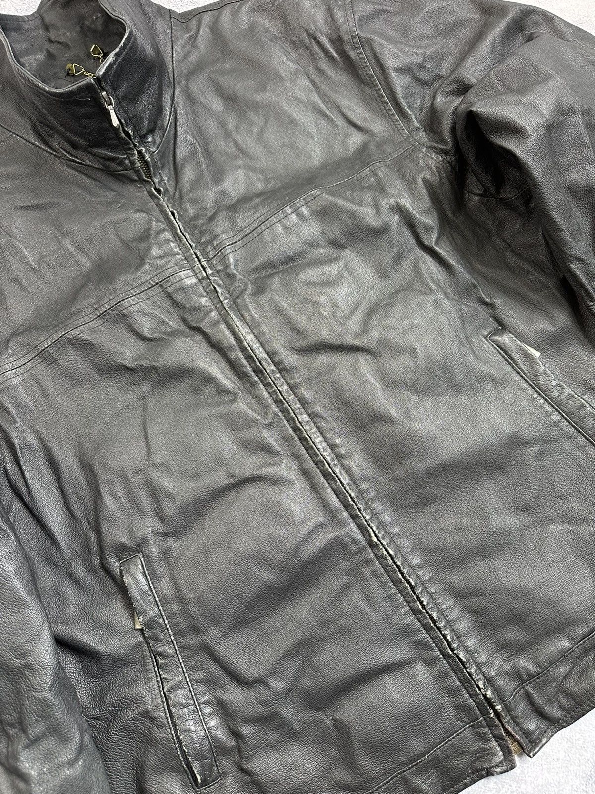Japanese Brand Archive Heavy Japanese Vintage Black Leather Jacket Size US XL / EU 56 / 4 - 5 Thumbnail