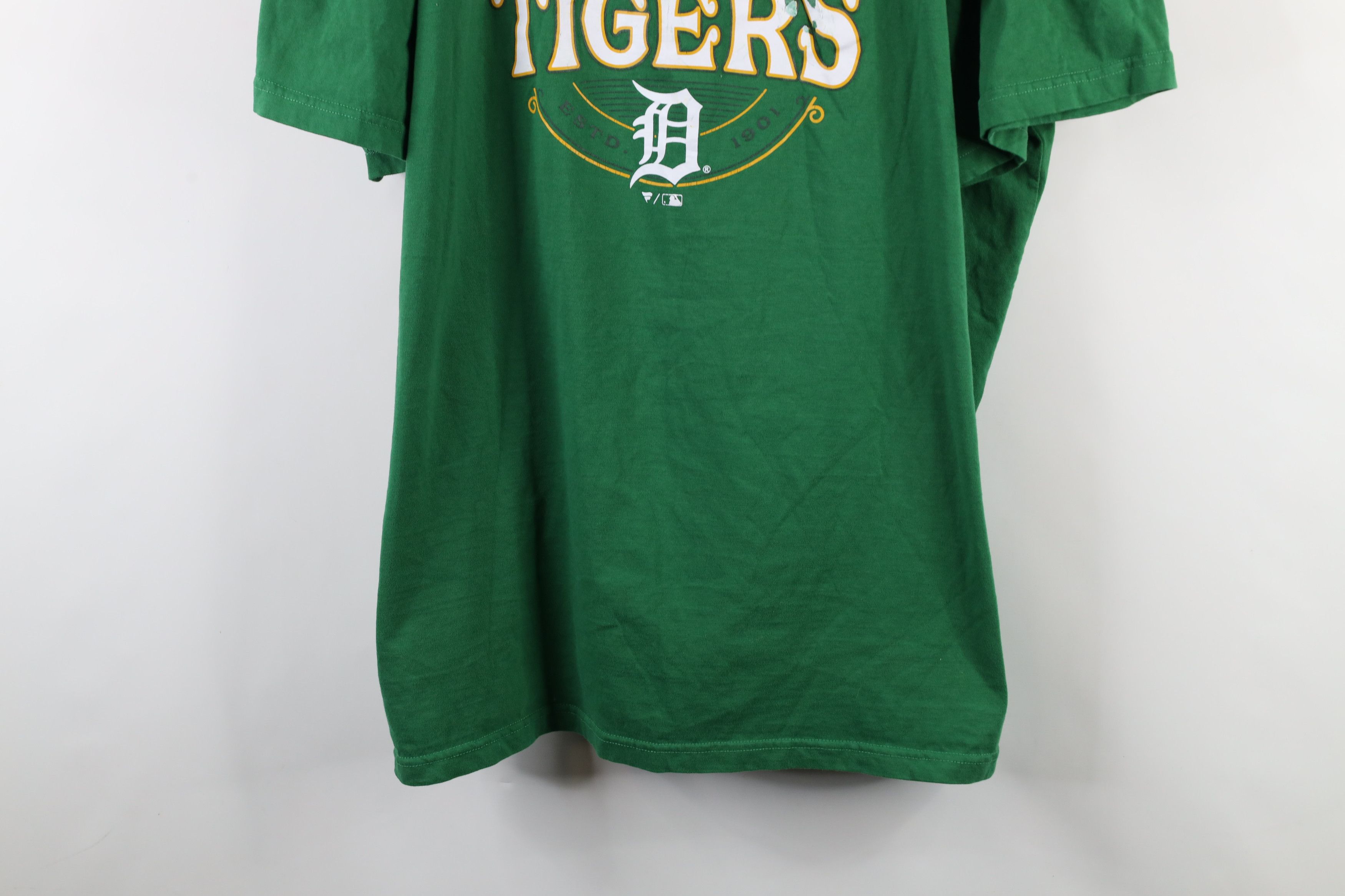 Vintage Fanatics Patricks Day Detroit Tigers Baseball T-Shirt Green Size US XXL / EU 58 / 5 - 3 Thumbnail