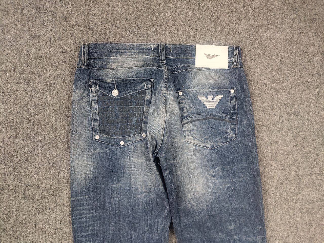 Emporio Armani Vintage Y2K Emporio Armani Embroidered logo Denim Jeans Size US 33 - 6 Thumbnail