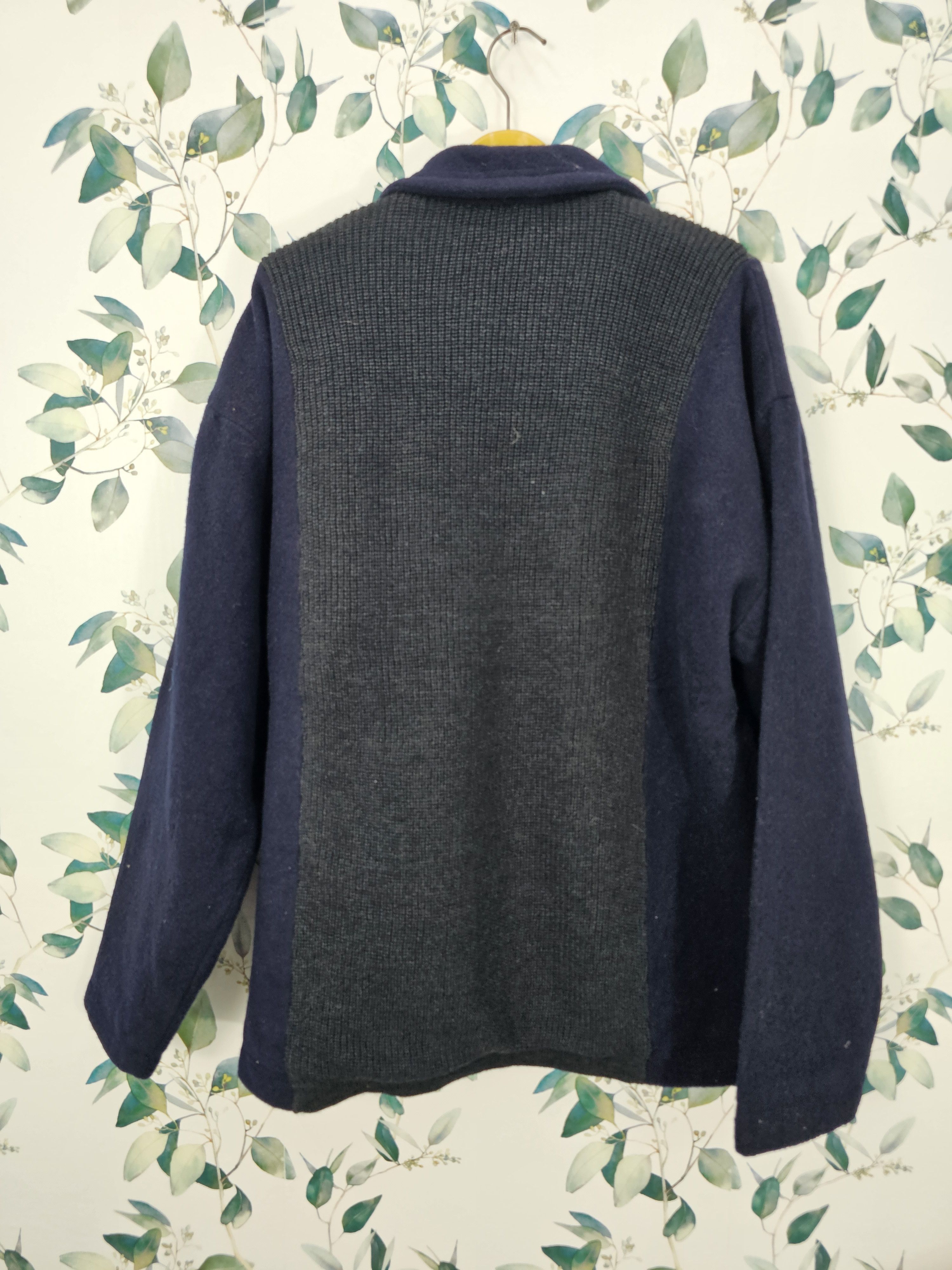 Mr. Junko Vintage MR. JUNKO Jeans Knit Wool Retro Style Jacket J0117 Size US L / EU 52-54 / 3 - 2 Thumbnail