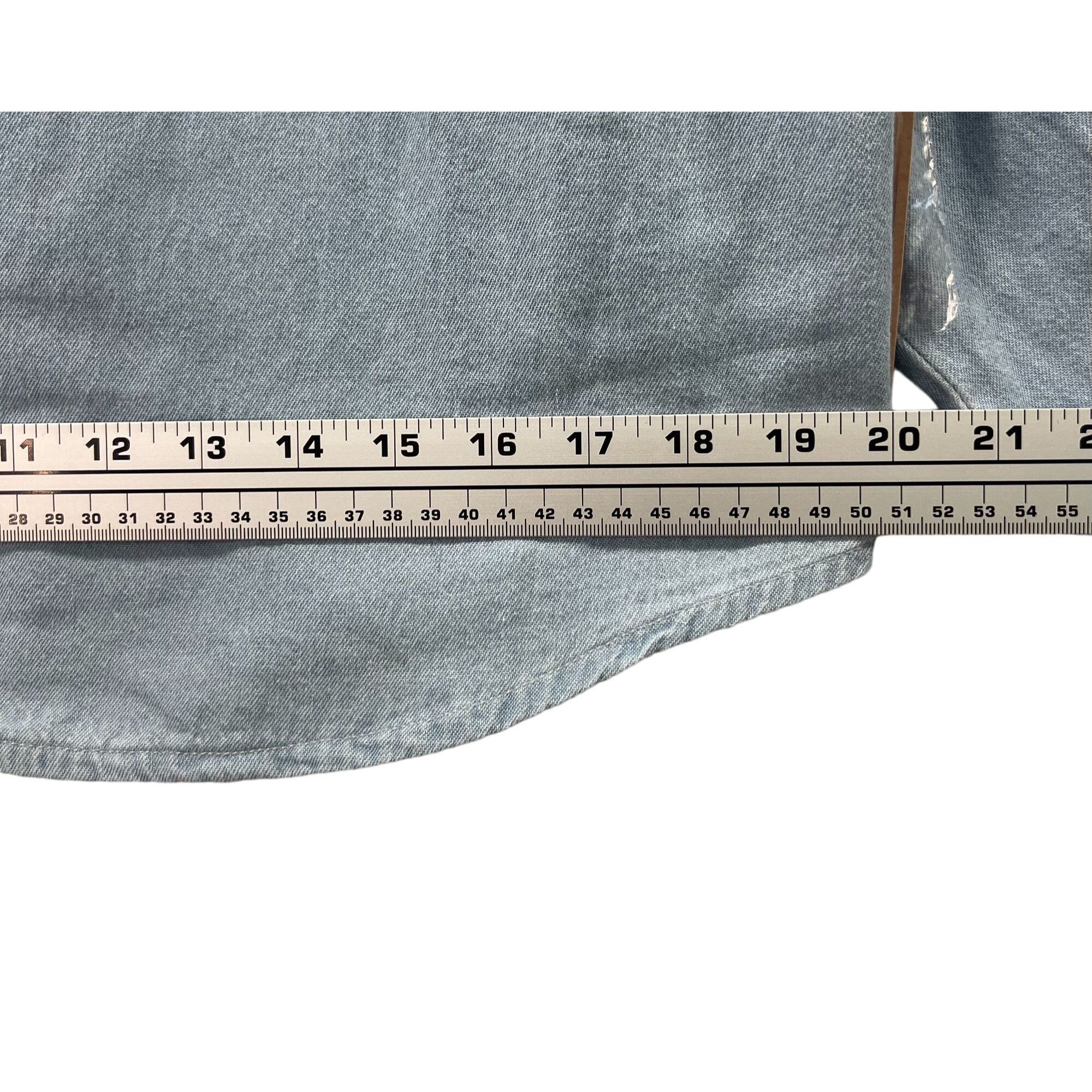 Other Sweet Envy - Women's Chambray Long Sleeve Button Down Shirt Size L / US 10 / IT 46 - 5 Thumbnail