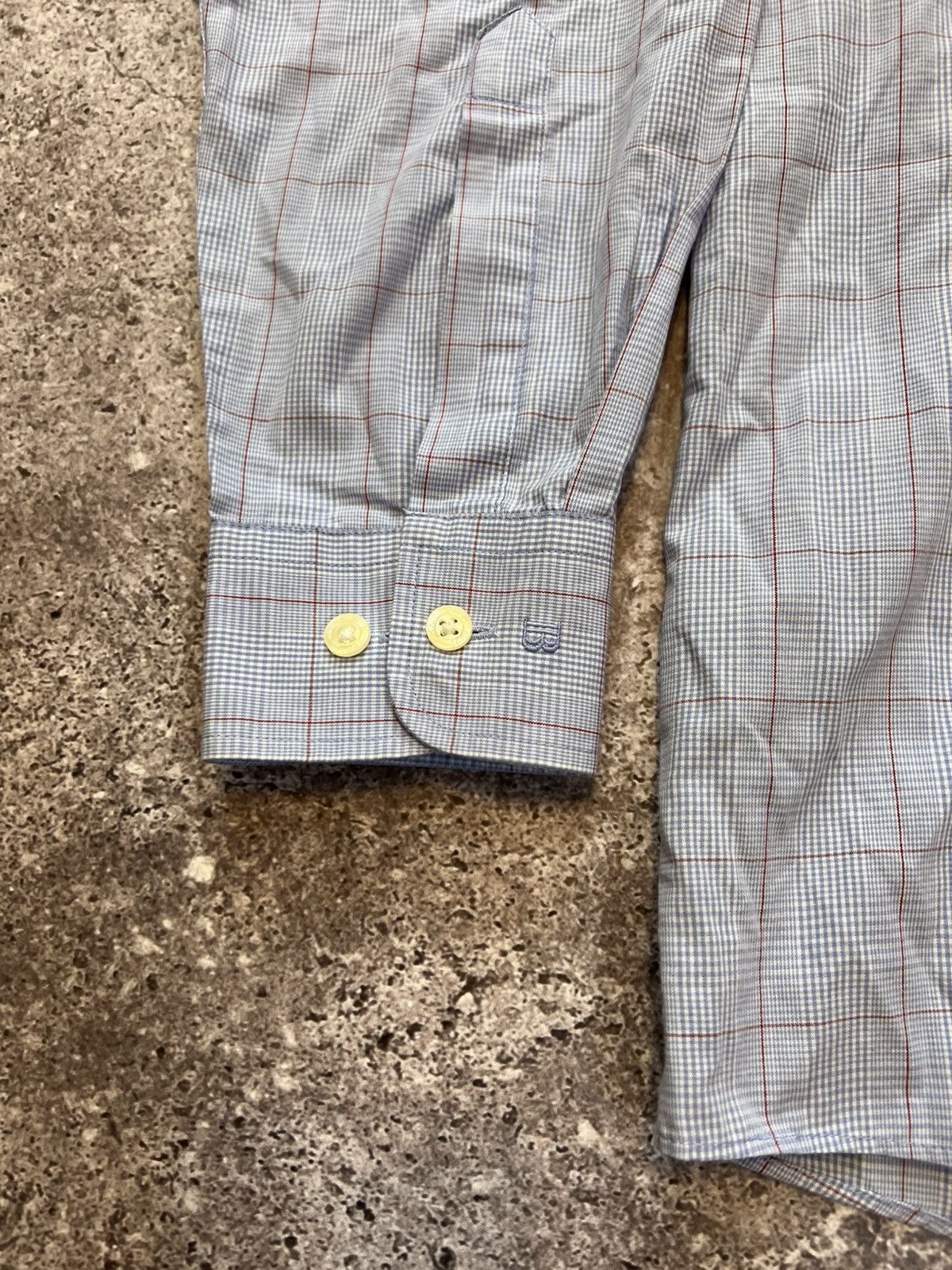 Balmain Vintage Balmain Paris White Blue Pattern Shirt France Luxury Size US L / EU 52-54 / 3 - 4 Thumbnail