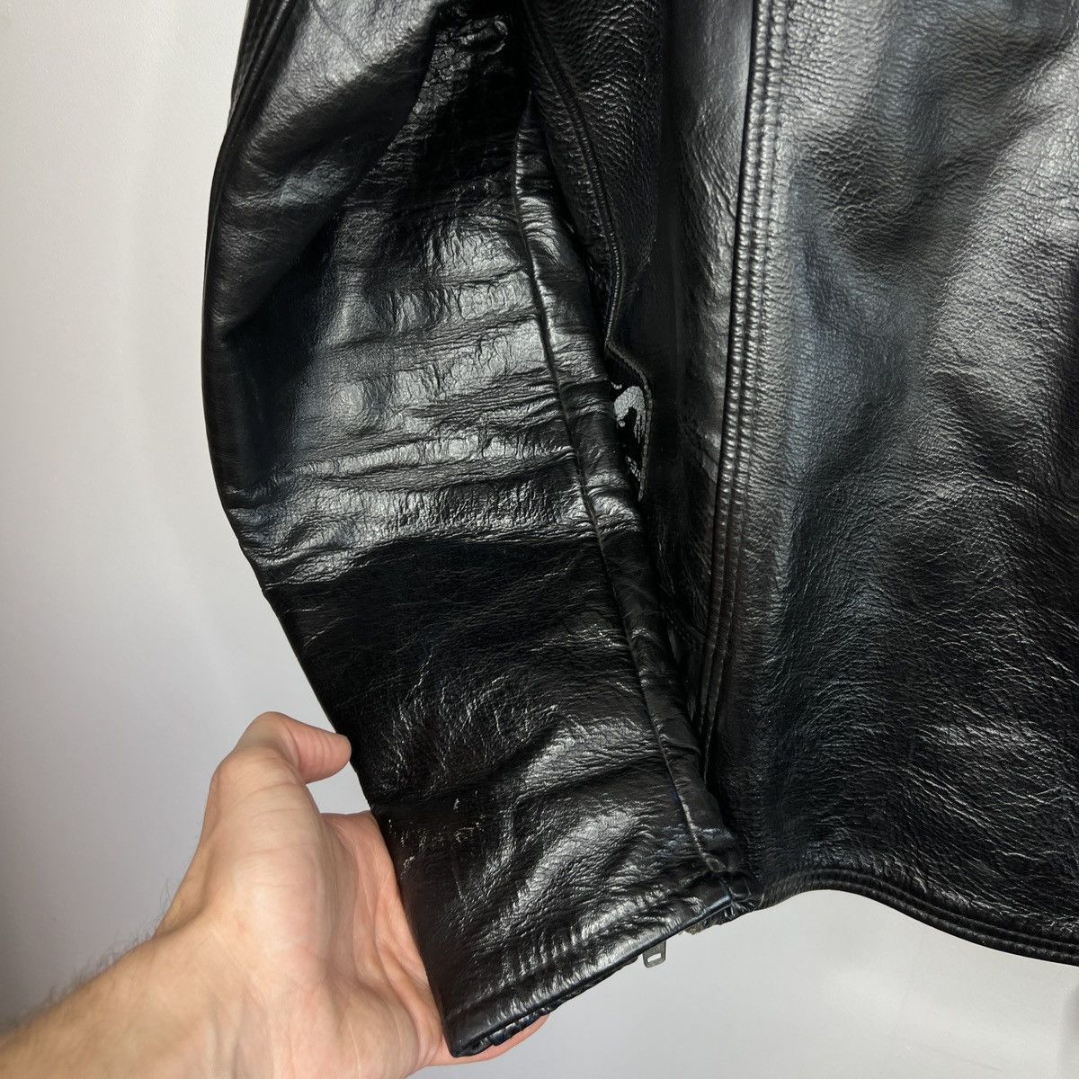 Designer 90s Real Leather Vintage Ramones Punk Biker Goth y2k Jacket Size US M / EU 48-50 / 2 - 16 Thumbnail