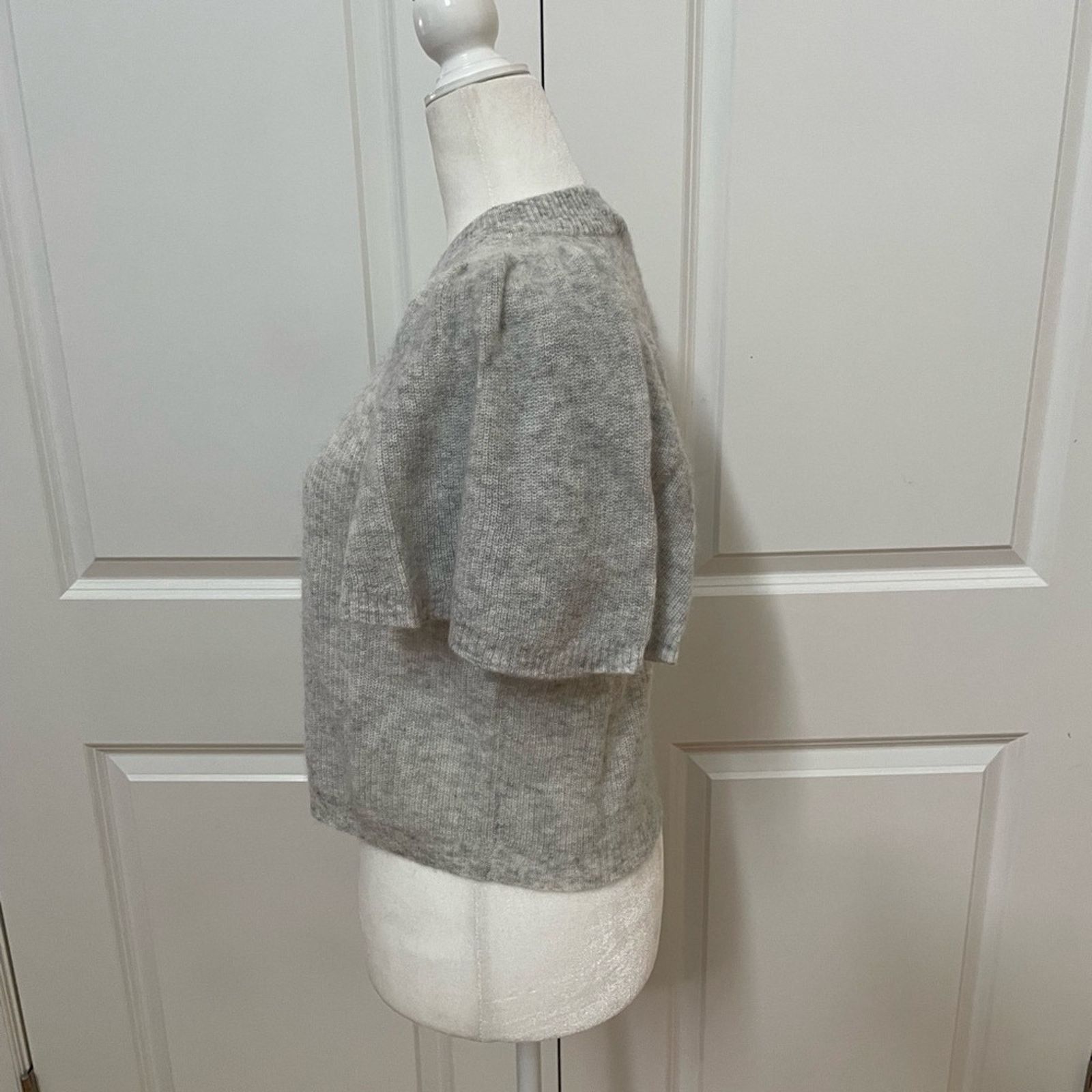 Autumn Cashmere Cashmere And Silk Blend Flare Sleeve Crew Neck Sweater Size XS / US 0-2 / IT 36-38 - 3 Thumbnail