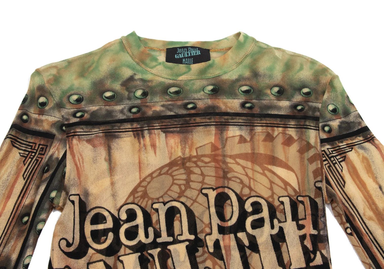 Jean Paul Gaultier Multi Logo Print Power Net Top size 48 Size US M / EU 48-50 / 2 - 3 Thumbnail