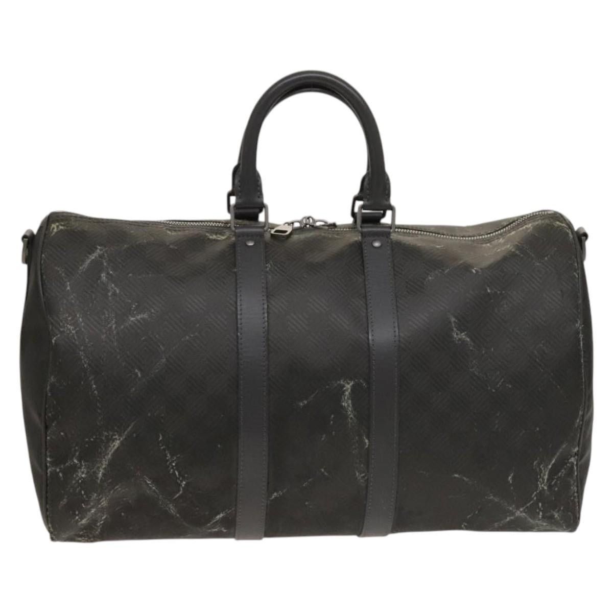Louis Vuitton LOUIS VUITTON Damier Carbon Keepall 45 Boston Bag Black Size ONE SIZE - 2 Thumbnail