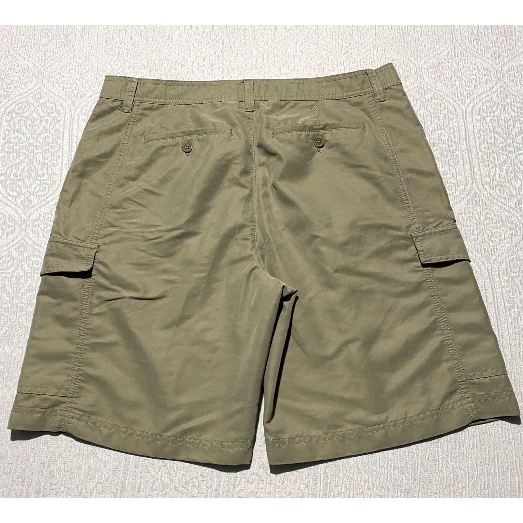 Alfani Alfani Mens 36 Khaki Cargo Shorts Modal Blend Tan Utility Summer Casual Size US 36 / EU 52 - 2 Thumbnail