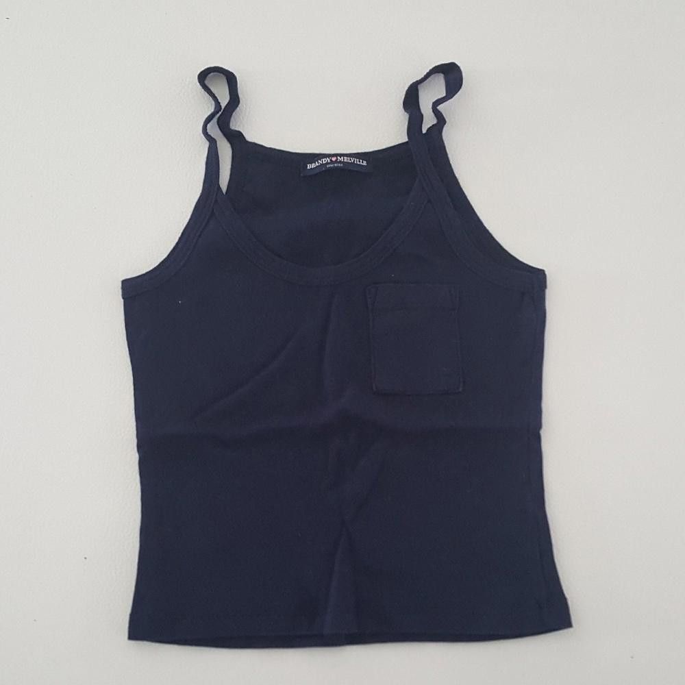 Designer Navy Pocket Detailed Melville Tank Size ONE SIZE - 1 Thumbnail