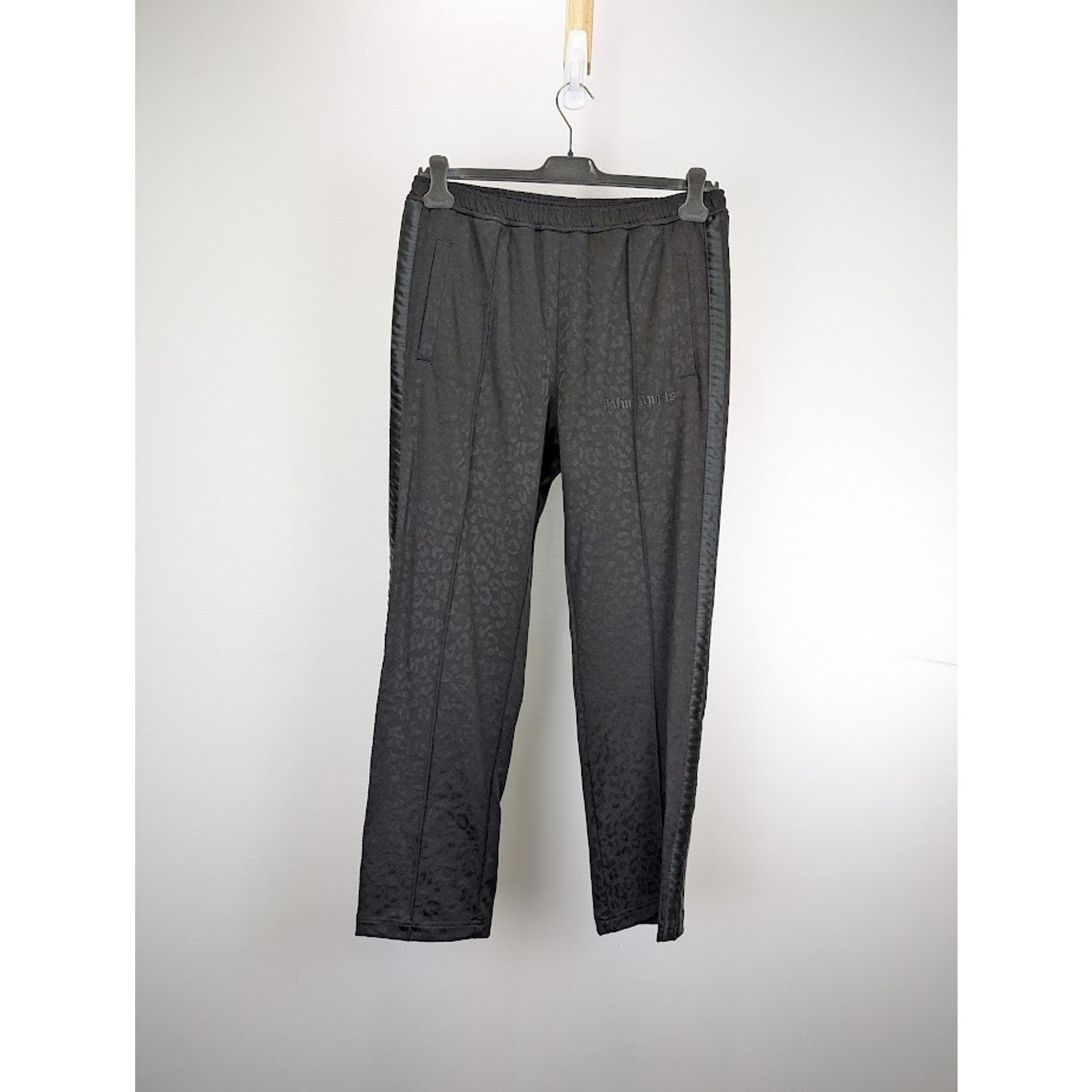 Palm Angels o1rshd1 Tuxedo Leopard Track Pants in Black White Size US 34 / EU 50 - 1 Thumbnail