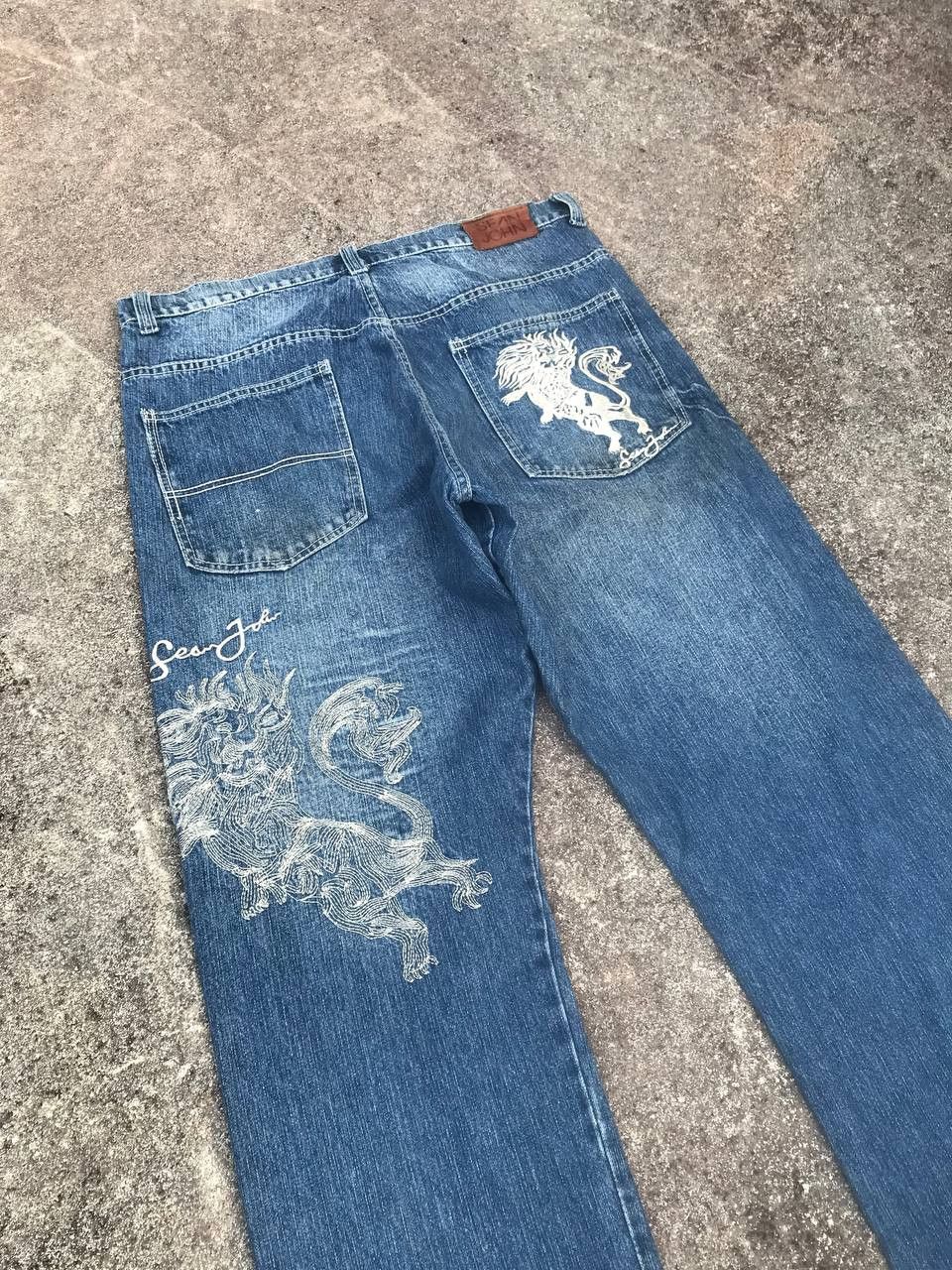 Sean Jean Japan LION Embroidered jean JNCO