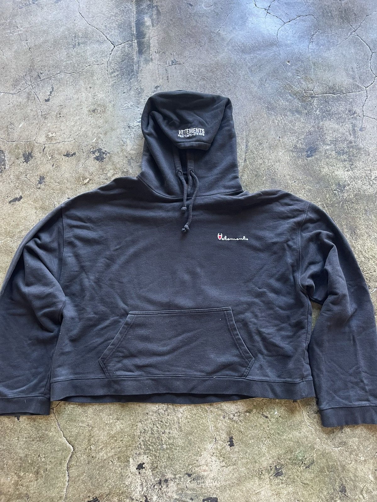 Vetements champion reversible hoodie sale