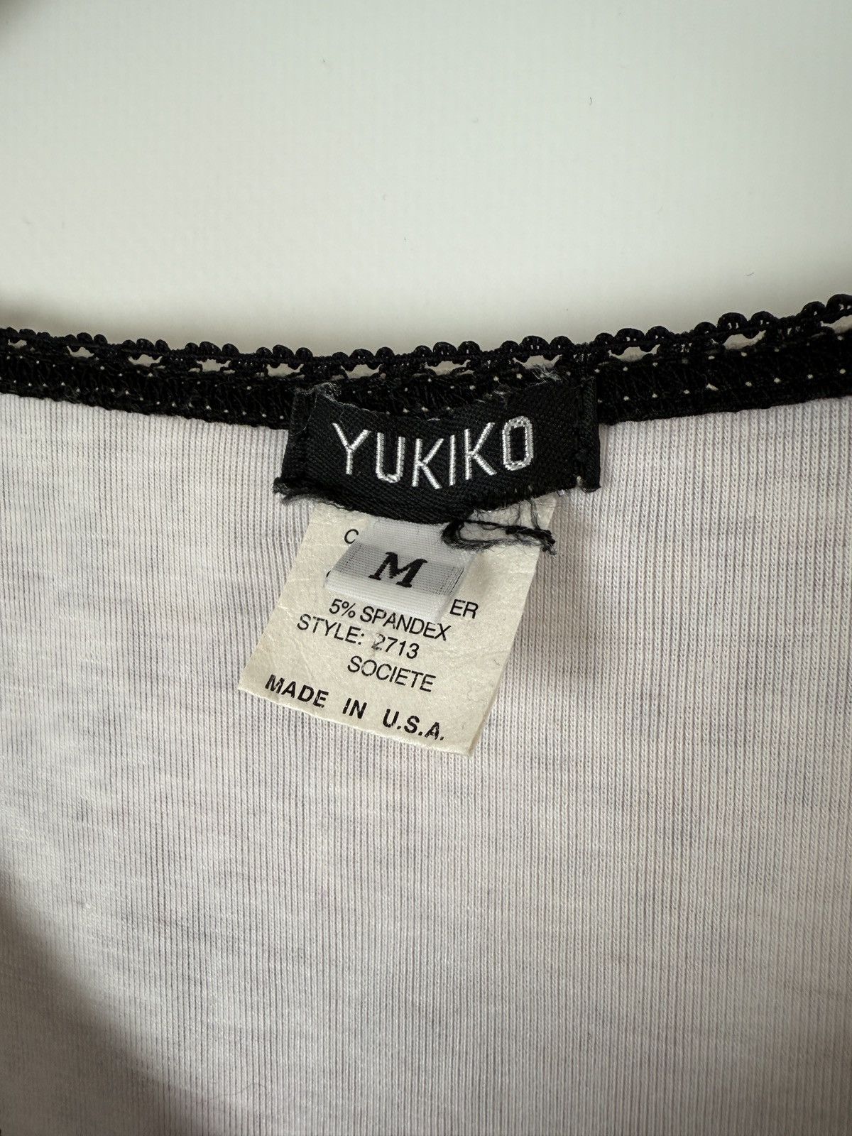 Vintage Y2K Vintage Yukiko Printed Graphic Mesh Sleeve Top JPG Style Size M / US 6-8 / IT 42-44 - 4 Thumbnail