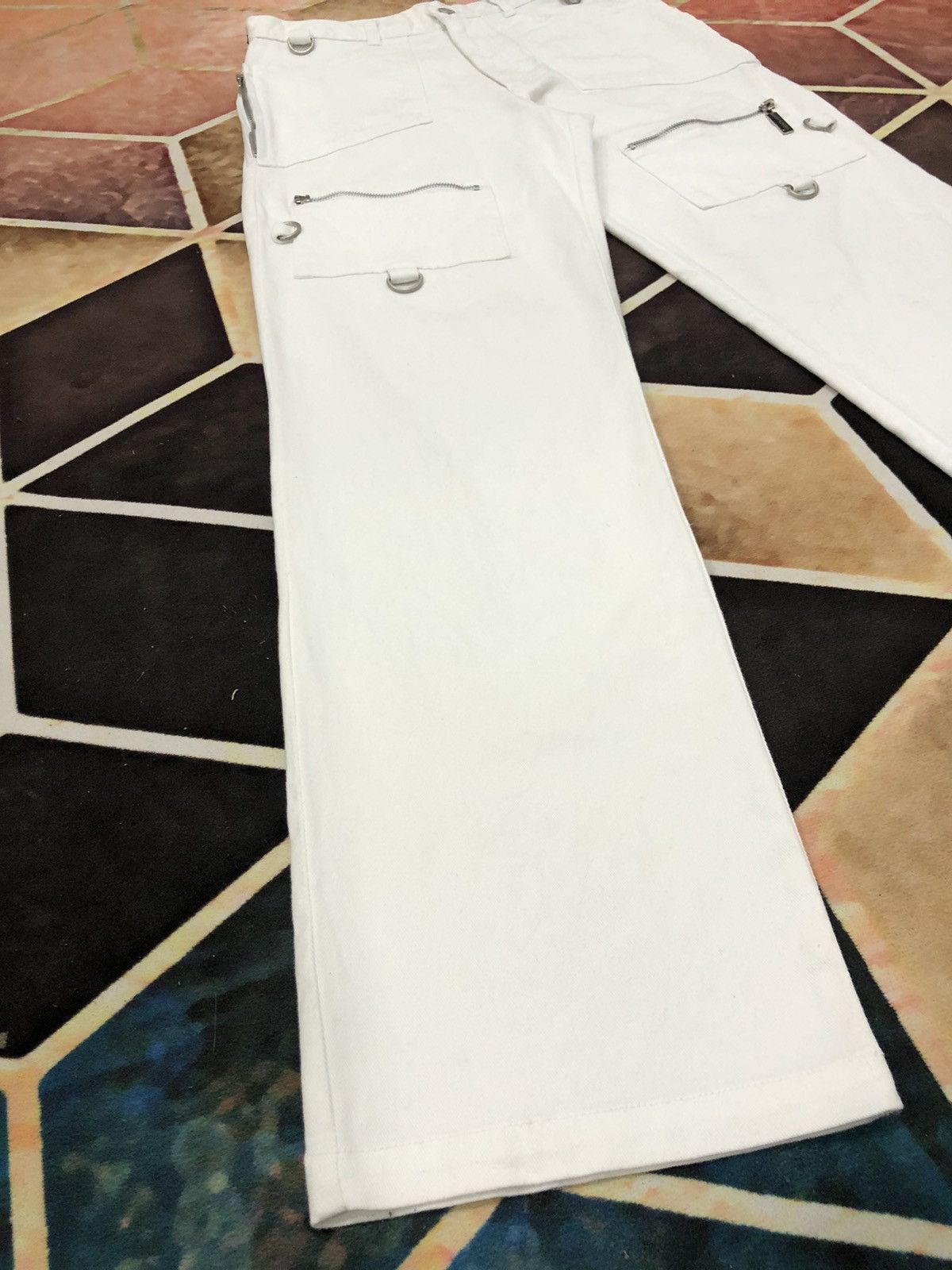 Japanese Brand Slash Number Multipocket Tactical Cargo White Pants Size US 28 / EU 44 - 5 Thumbnail