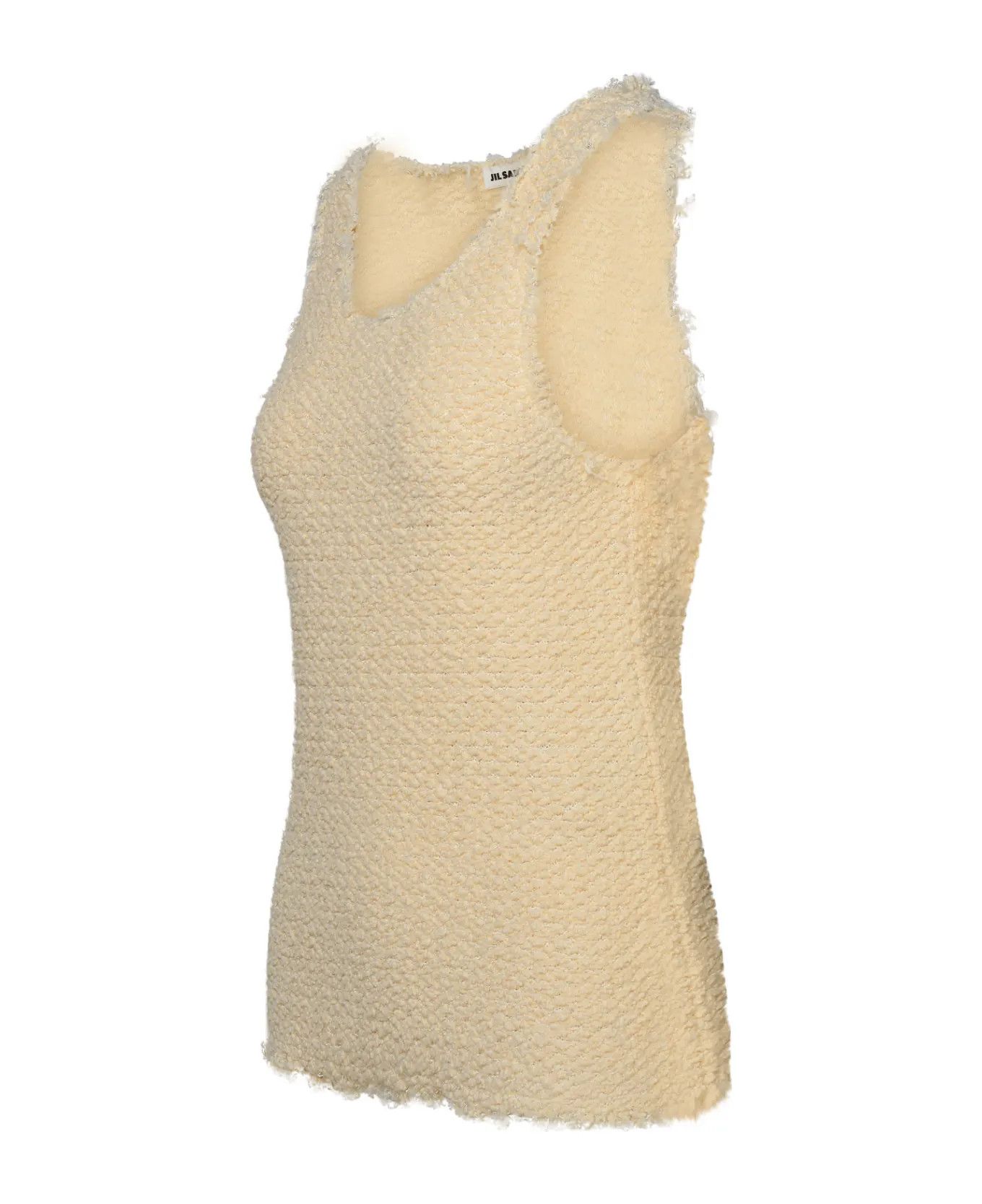 Jil Sander o1y1025 Sleeveless Sweater in Cream Size S / US 4 / IT 40 - 2 Thumbnail