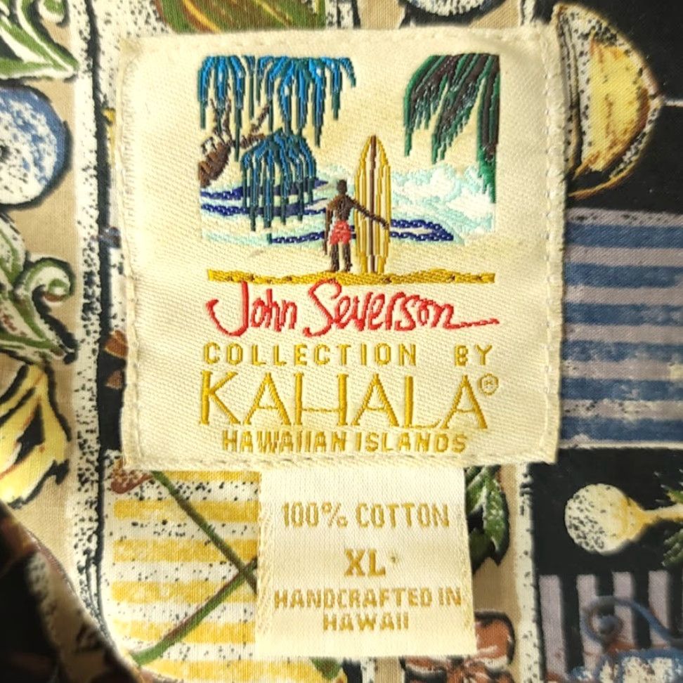 Vintage VINTAGE John Severson Kahala Hawaiian Shirt Mens XL 90s Golf Made In USA Beige Cotton Button-Up Short Sleeve Floral Maui Kahala Mens XL Size US XL / EU 56 / 4 - 5 Thumbnail
