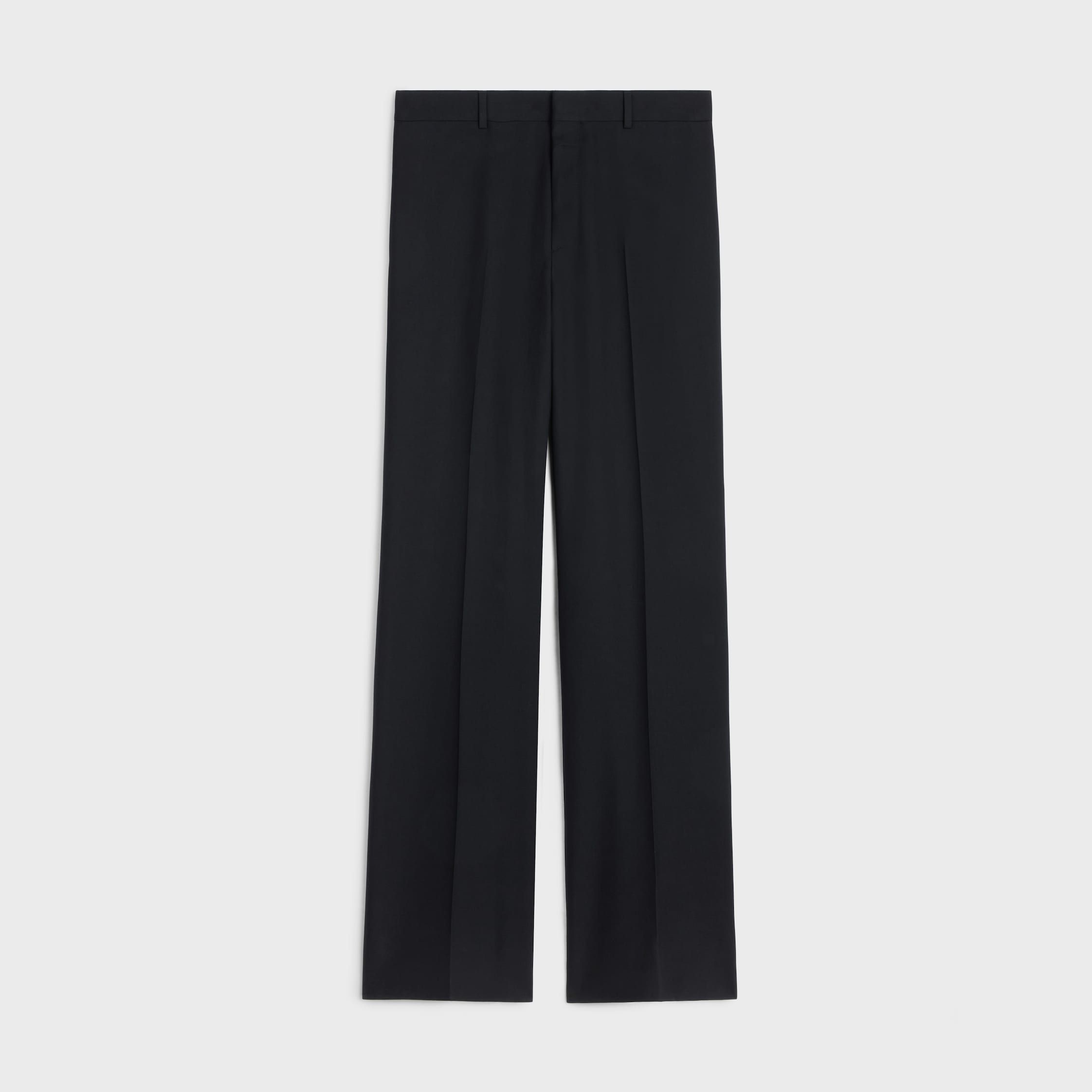 Celine STRAIGHT PANTS IN WOOL GABARDINE black Size US 34 / EU 50 - 1 Thumbnail