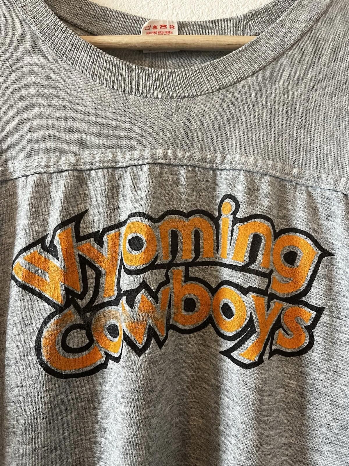 Ocean Pacific 80s Wyoming Cowboys Collegiate Pacific Jersey Tee XL Gray Size US XL / EU 56 / 4 - 3 Thumbnail