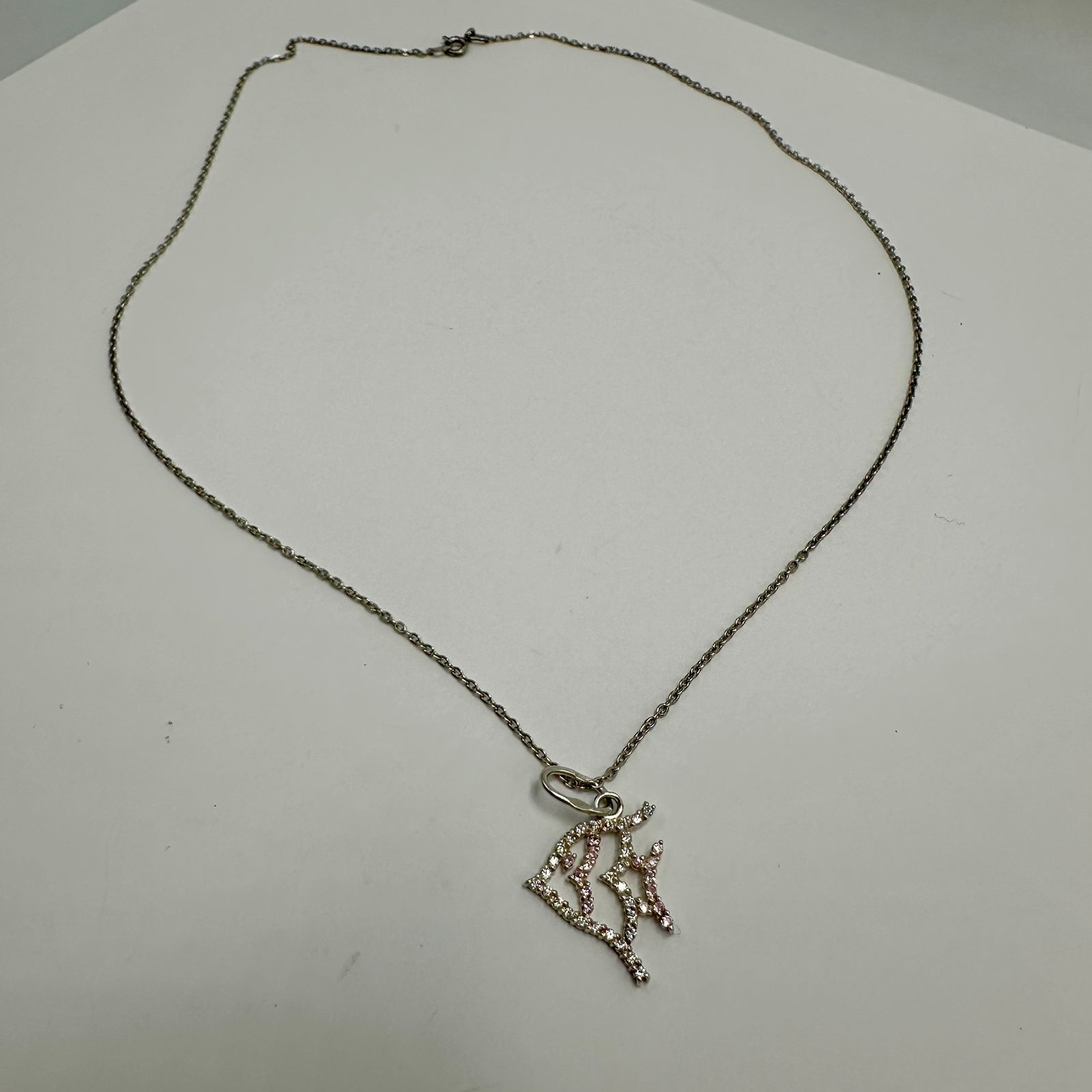 Sterling Silver Vintage 925 Sterling Silver Fish Pendant Necklace Size ONE SIZE - 7 Thumbnail