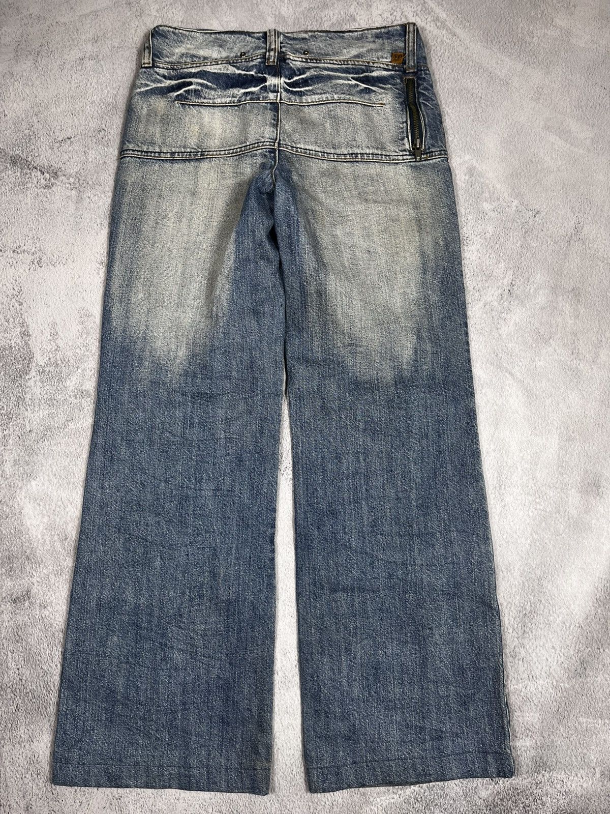 Japanese Brand × Vintage Vintage Y2K wide faded denim jeans 00s style XS Size 27" / US 4 / IT 40 - 6 Thumbnail