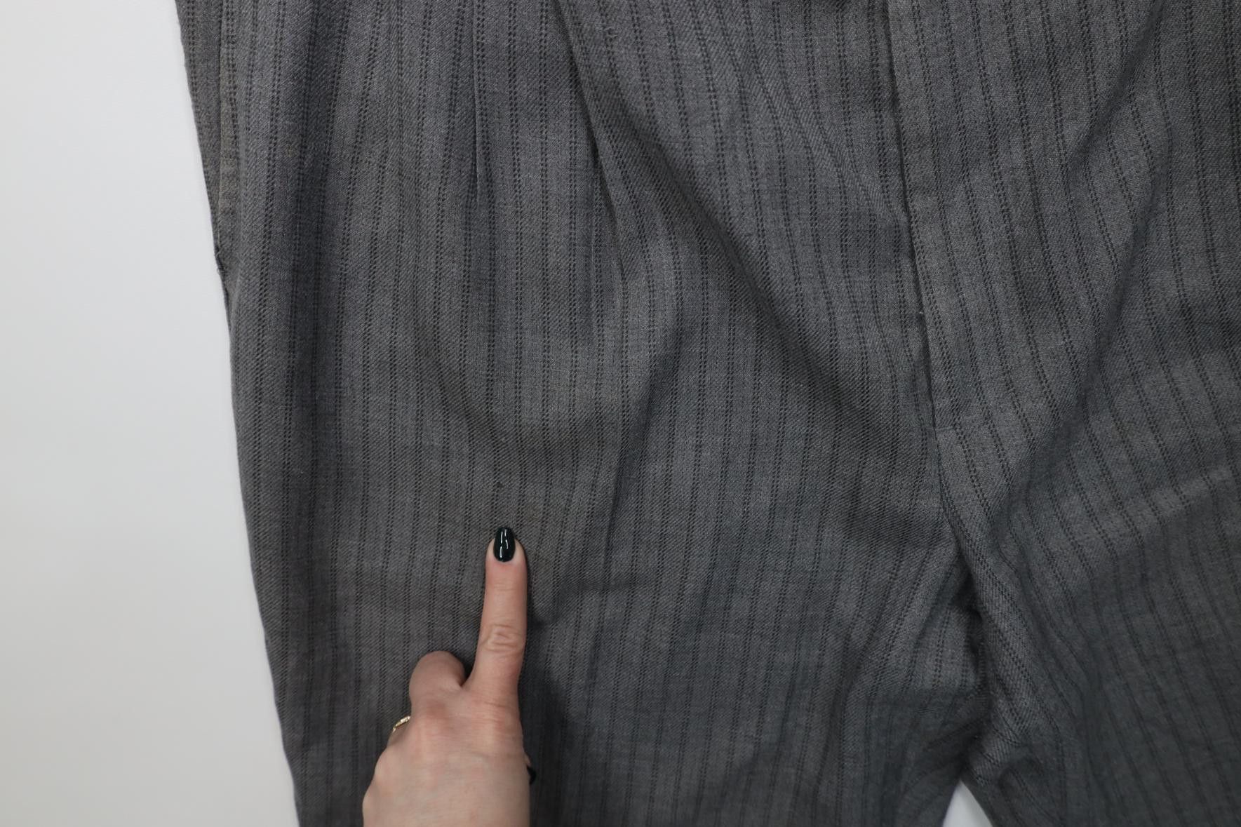 Vintage Vintage 90s Streetwear Gabardine Striped Wide Leg Pants Size US 42 / EU 58 - 6 Thumbnail