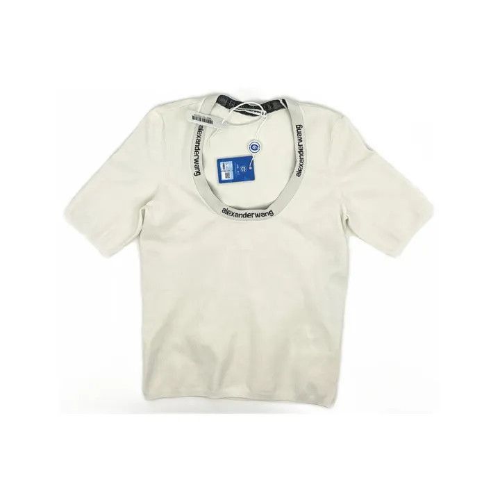 Alexander Wang Alexander Wang SS22 Logo Knit Short Sleeve T-Shirt - Size M / US 6-8 / IT 42-44 - 2 Thumbnail