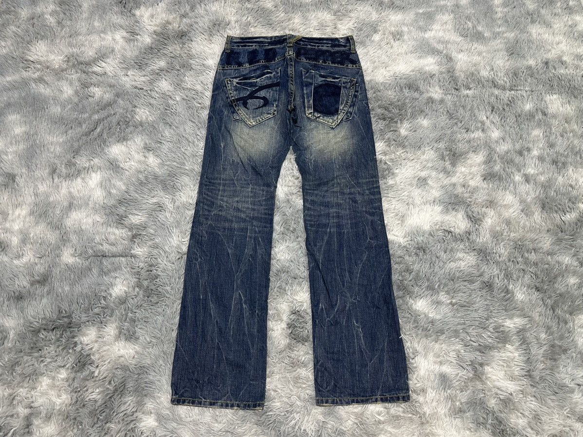 Japanese Brand 🔥Sick Y2K Red Pepper Jeans Flared Denim Distressed Size US 34 / EU 50 - 7 Thumbnail